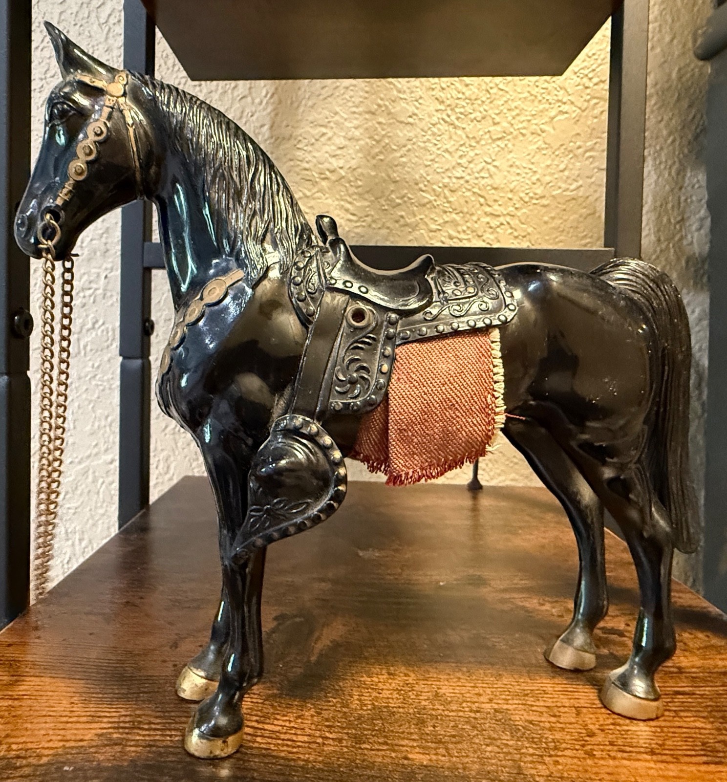 Vintage 1950s Breyer #58 BLACK BEAUTY Western Mount Horse w/ Saddle Chain Reins Vintage 1950s Breyer #58 BLACK BEAUTY Western Mount Horse w/ Saddle Chain Reins