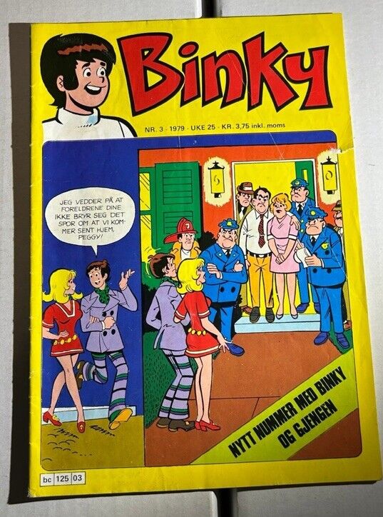 Vintage 1979 Binky comic book from Norway (NR 3 UKE 25)