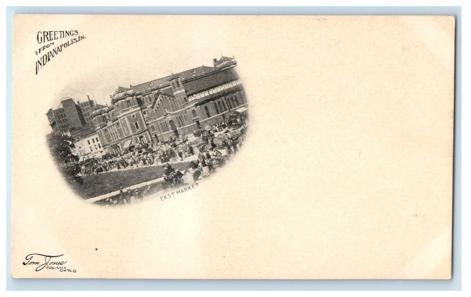 c1900s Greetings from Indianapolis Indiana IN Unposted Antique PMC Postcard