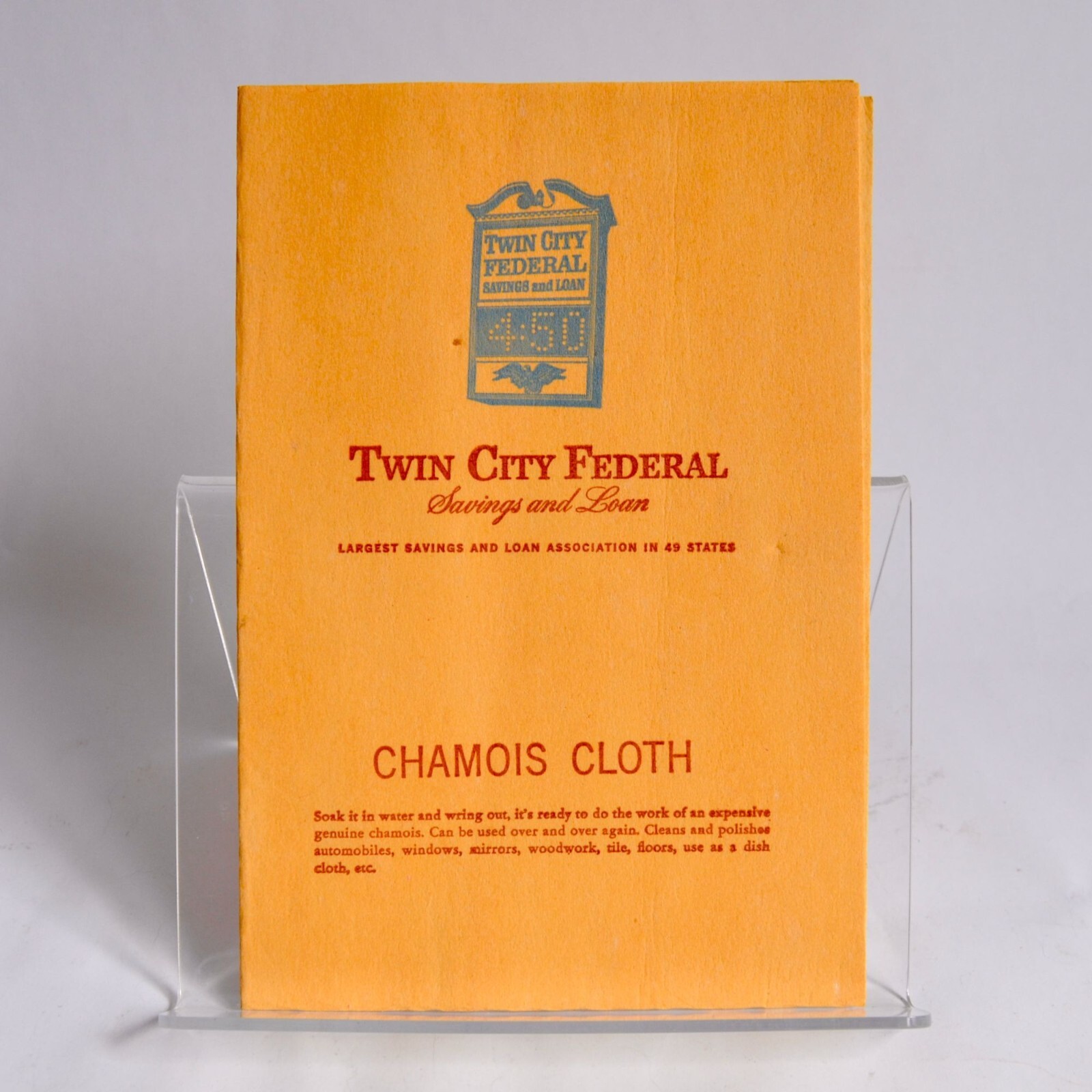 Vintage Twin City Federal Chamois Cloth Advertising Vintage Twin City Federal Chamois Cloth Advertising