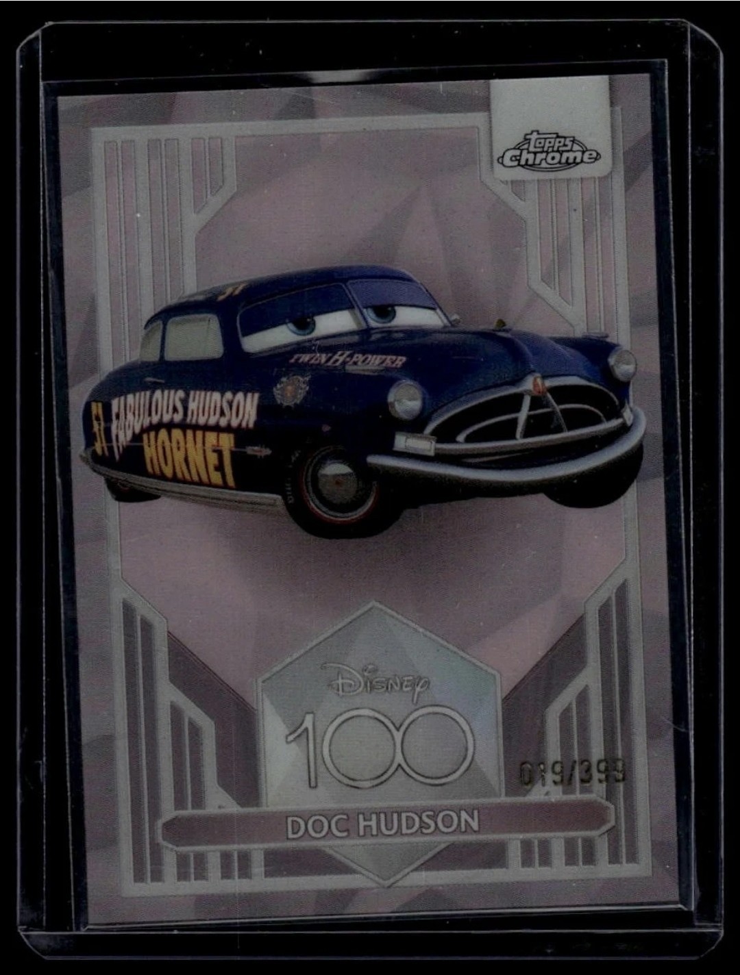 2023 Topps Chrome Disney 100 Doc Hudson #85 Pink Refractor /399 VG