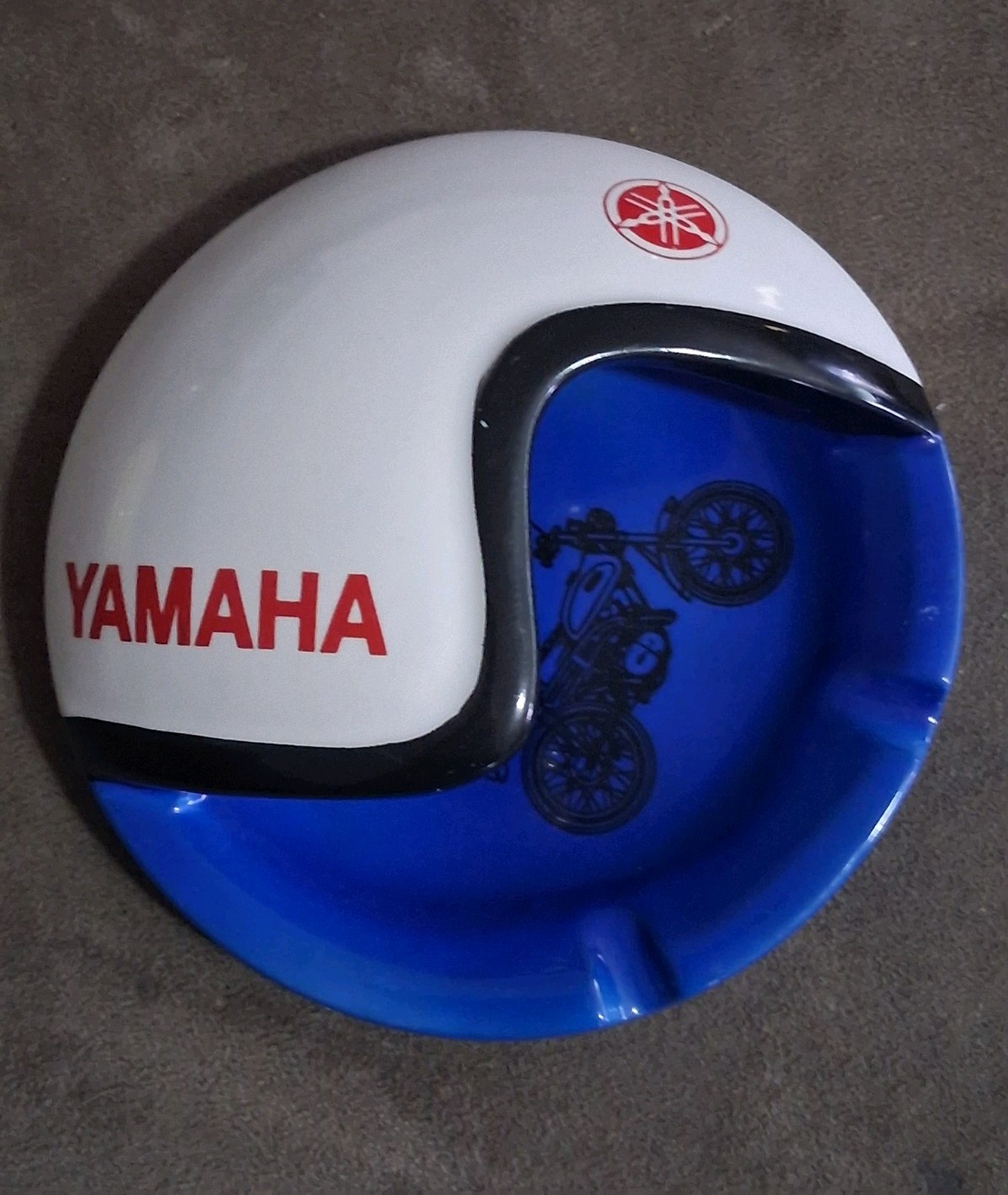 Vintage 1960\'s Yamaha Enduro Motorcycle Helmet Ashtray. Excellent Condition