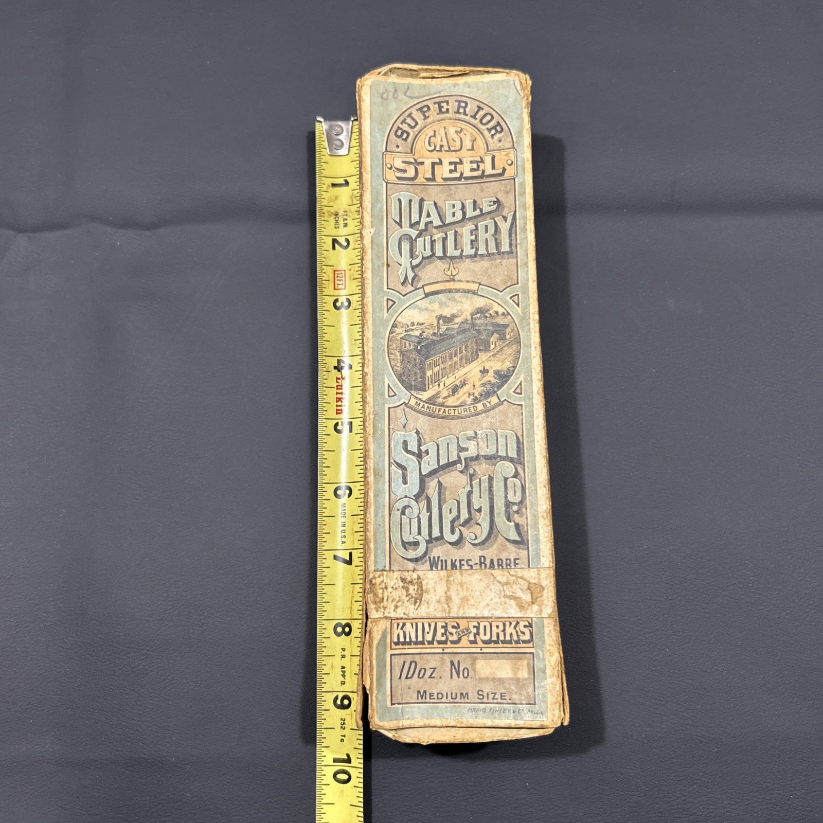 Sanson Cutlery Co. Empty Ad. Box Knives/Forks Wilkes-Barre, PA. Mabel Cutlery.