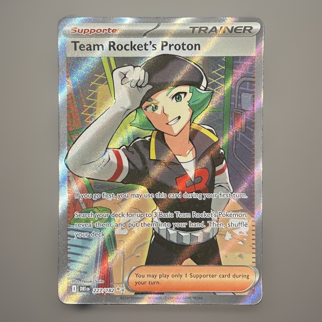 Pokemon TCG: S&V Destined Rivals Team Rocket\'s Proton 227/182 Ultra Rare (UR) NM