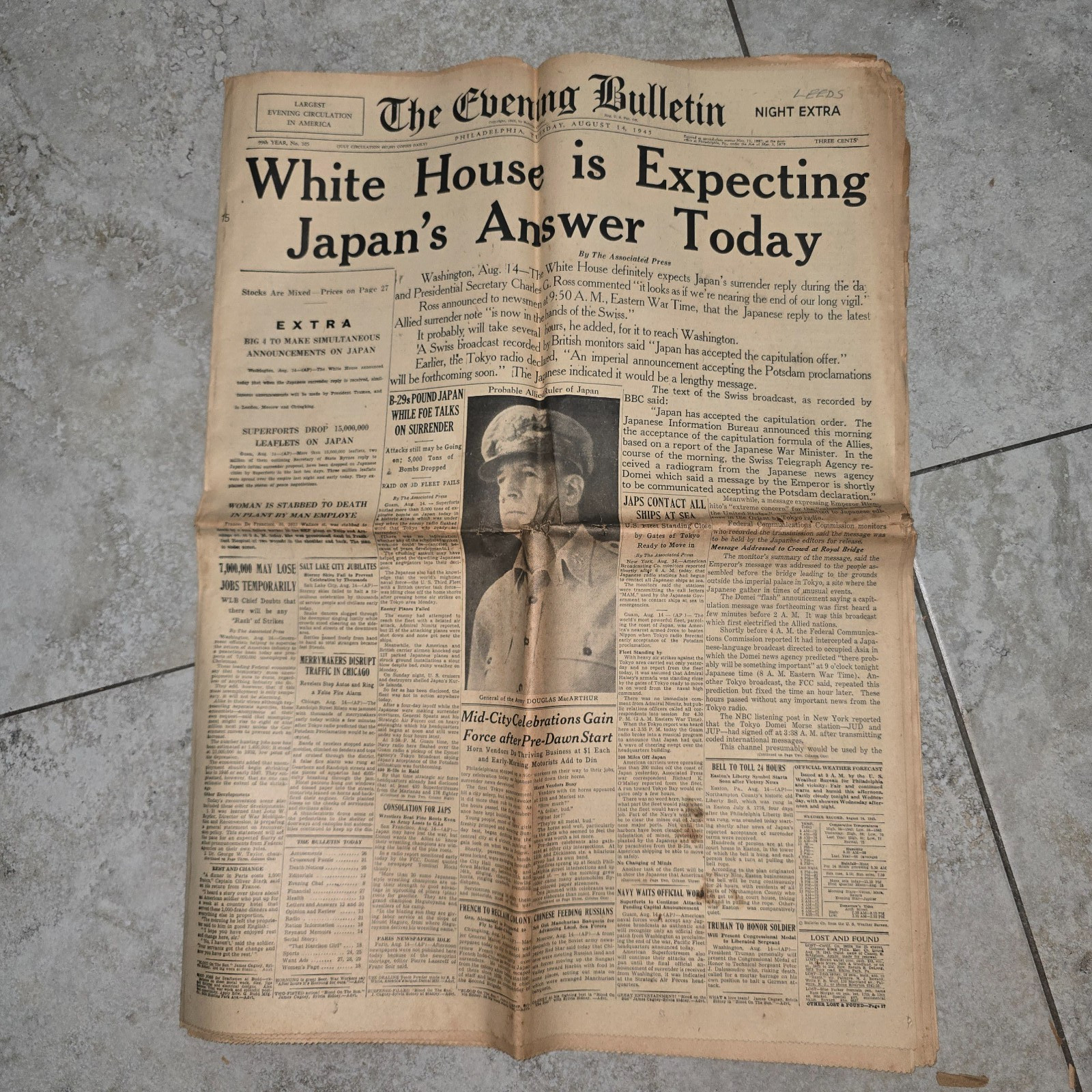 Historic Newspaper The Evening Bulletin \