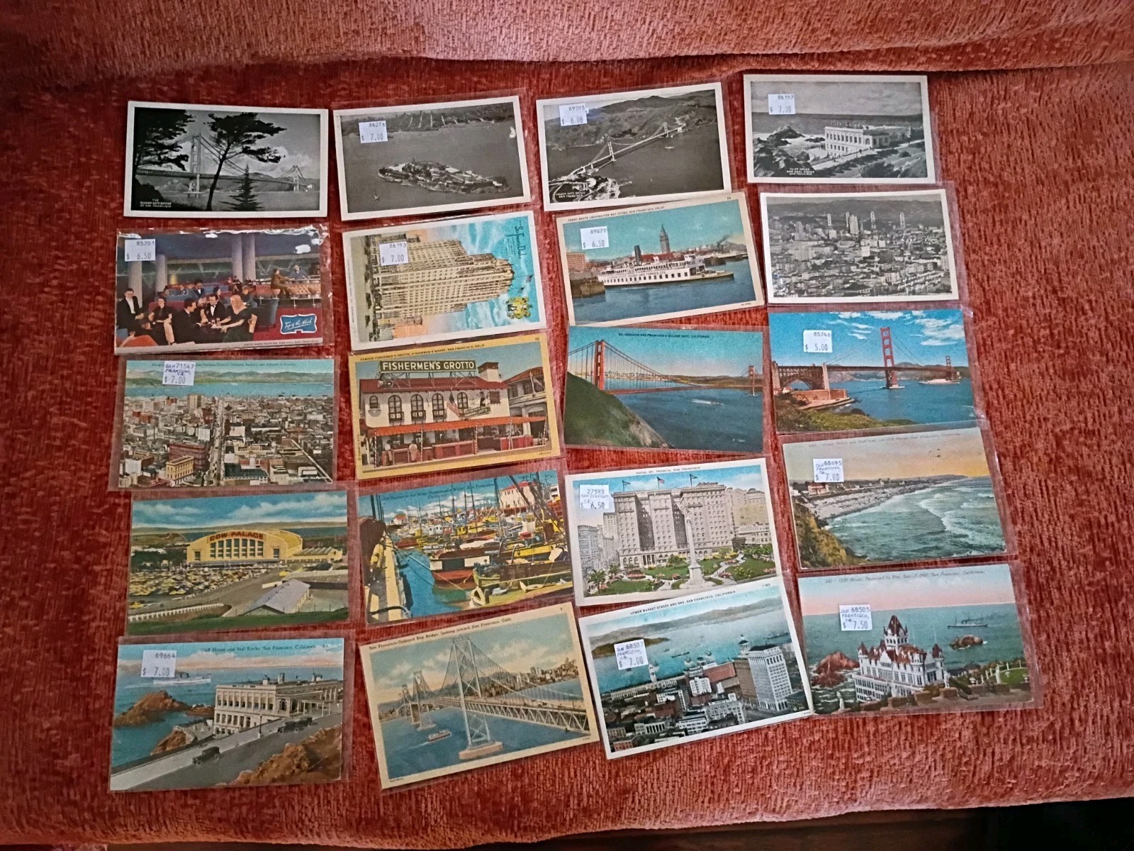 San Francisco Vintage Post Cards Lot of 20 including Linens and Real Photos