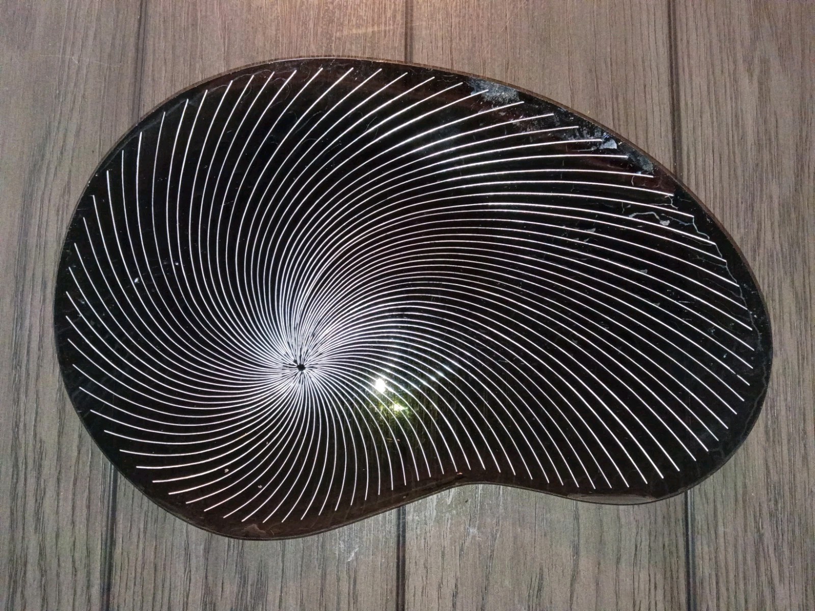 Vintage Mid Century Modern Lausitzer Glas Kidney Shaped Serving Tray