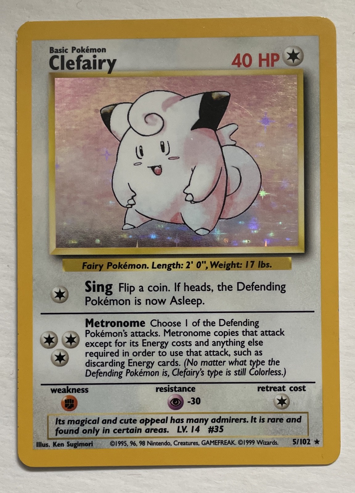 Clefairy 005/102 Base Set Holo