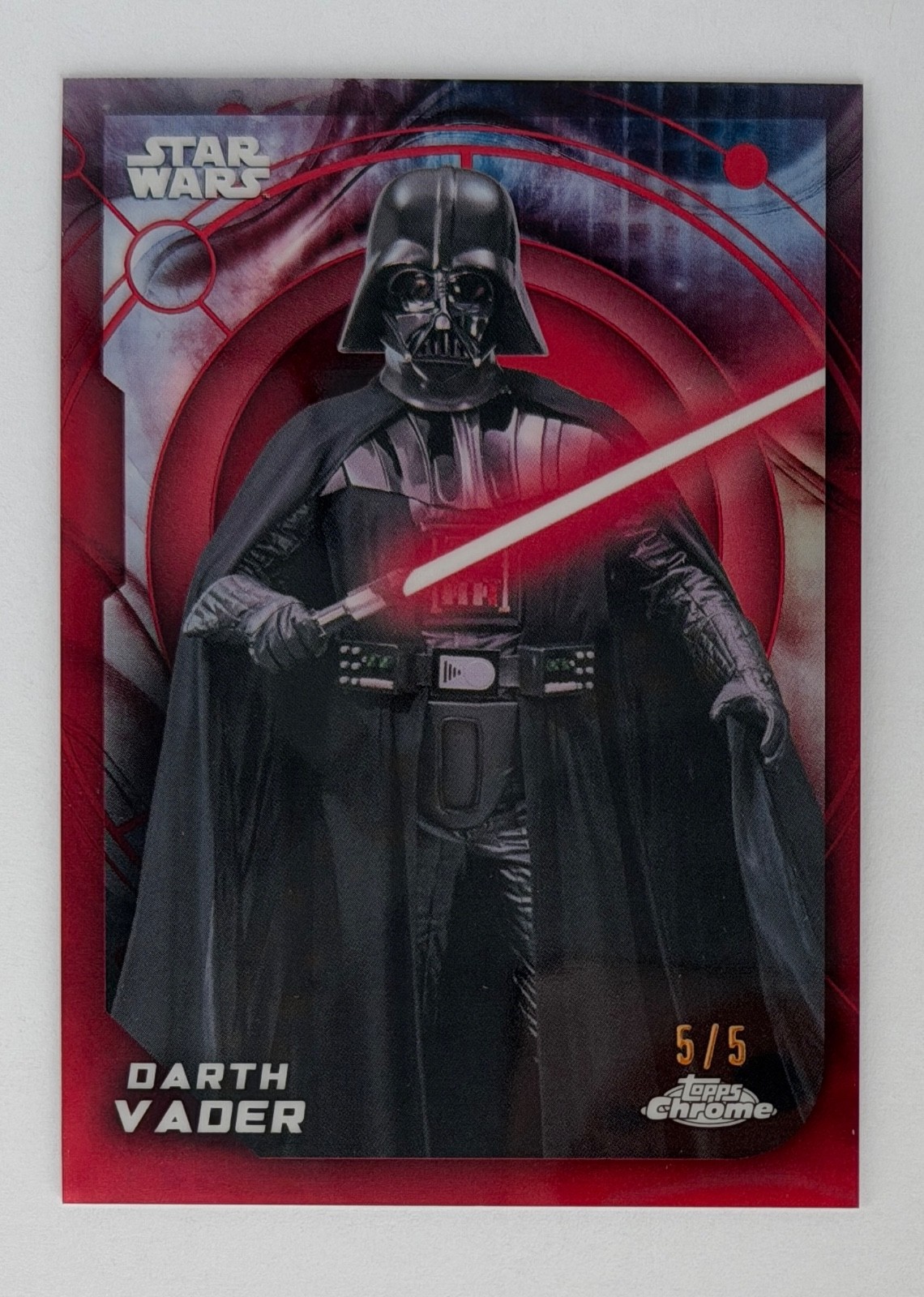 2026 Topps Chrome Star Wars #176 Darth Vader True Red 5/5