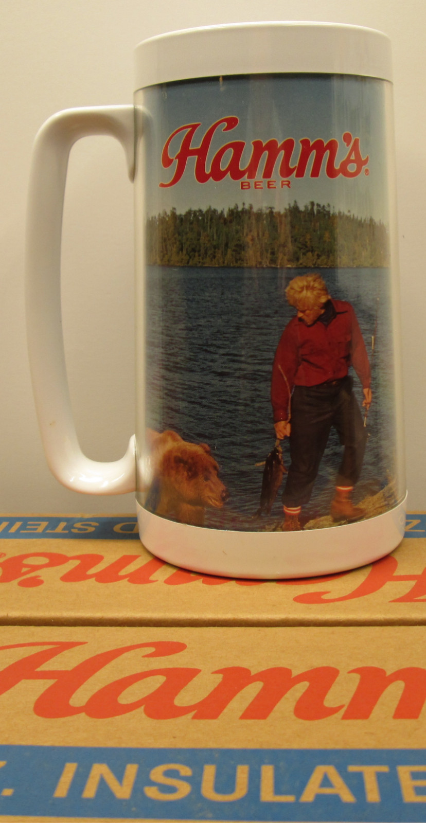 NOS-VTG HAMM’S 1974 6-Pack Thermo-Serv insulated plastic steins