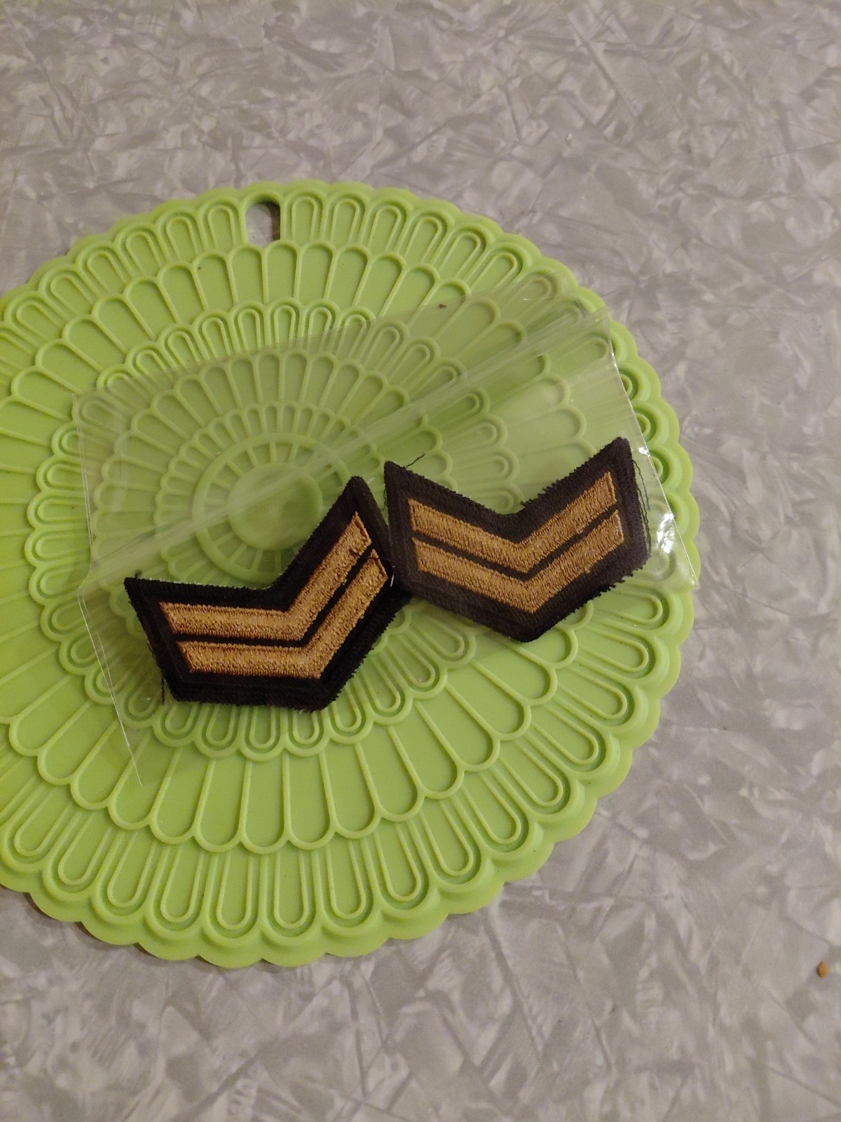 2 Military Patch Lot Black And Gold