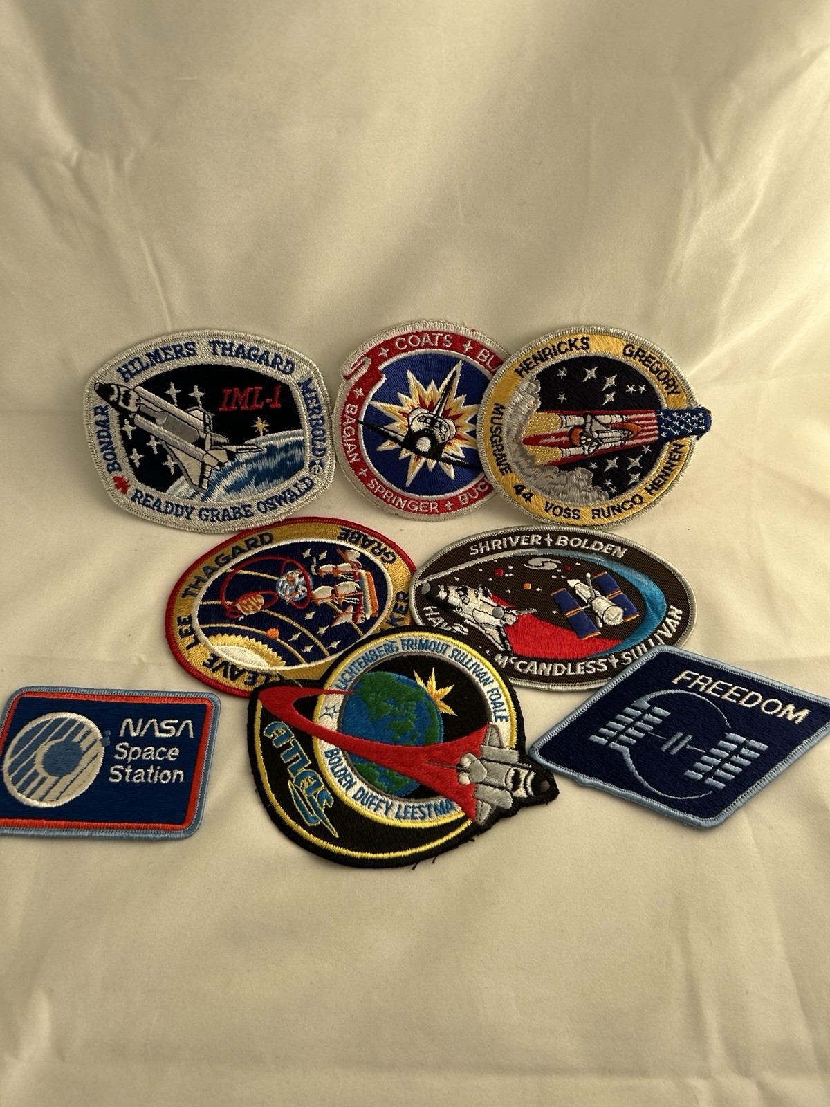 8 Authentic Vintage  Nasa Mission Patch Lot