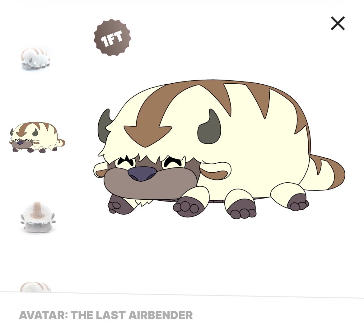 Youtooz  * Avatar  * Appa Pillow * Plush 1ft * NEW* In Original Packaging