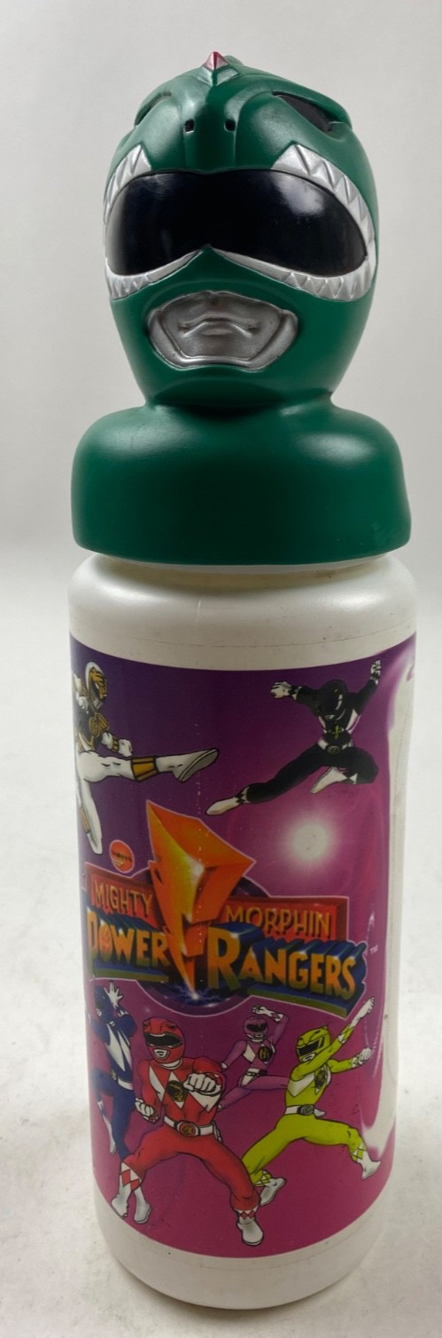 VINTAGE 1994 SABAN POWER RANGER WATER BOTTLE GREEN HEAD