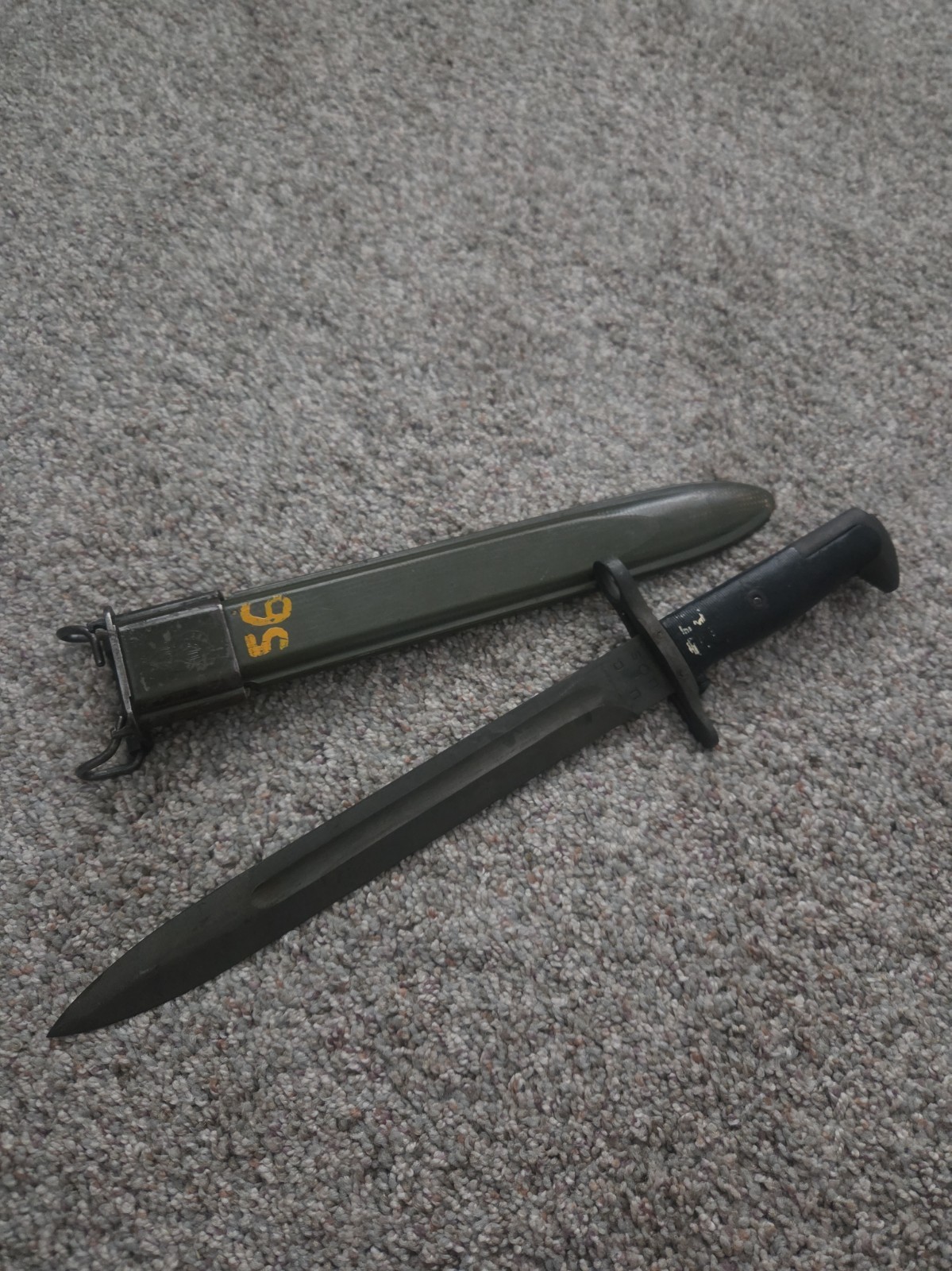 Vintage WWII US M1 Army Utica Cutlery UC Bayonet