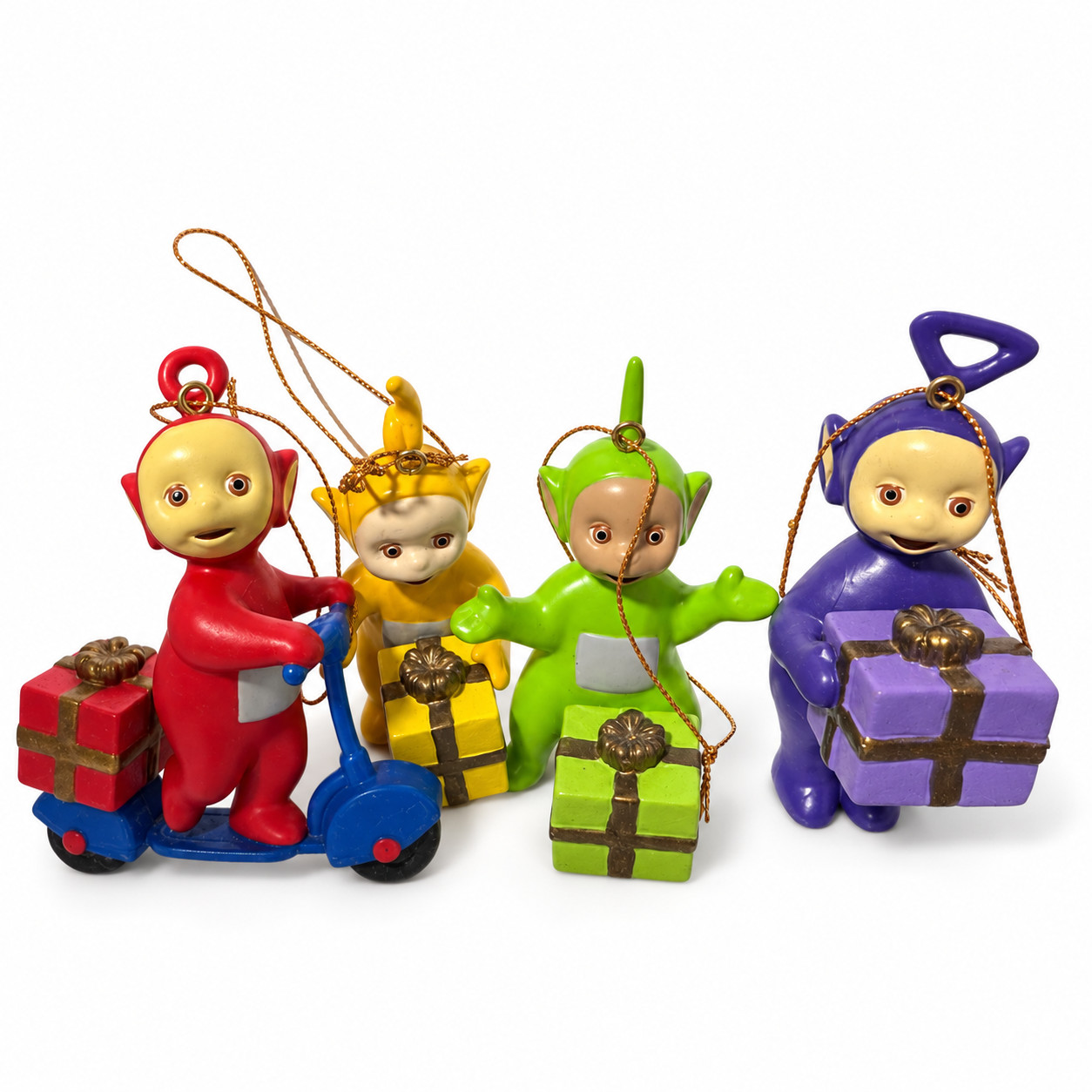 Vintage 1999 Kurt Adler Teletubbies 4 Ornaments Po Dipsy Laa-Laa Tinky Winky