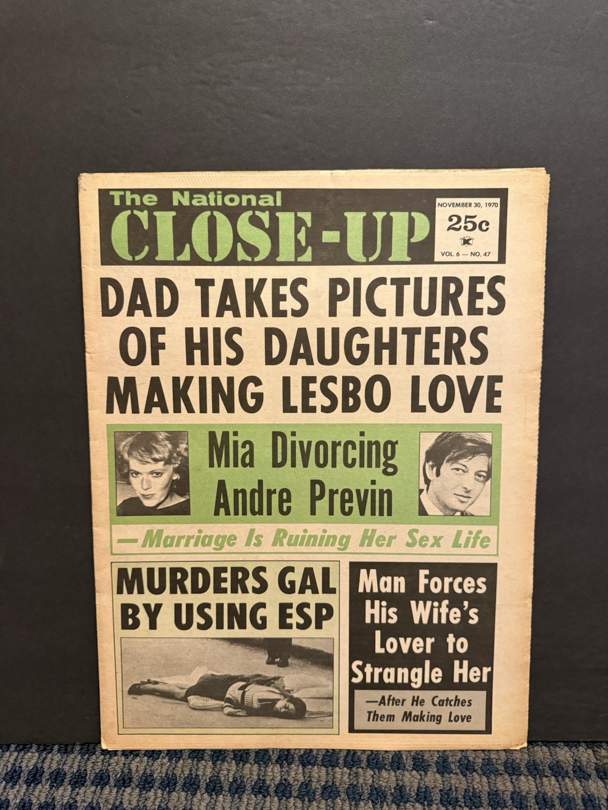 1970 Nov 30th National Close-Up Newspaper, Sisters Lesbos, Mia Farrow  (10U)