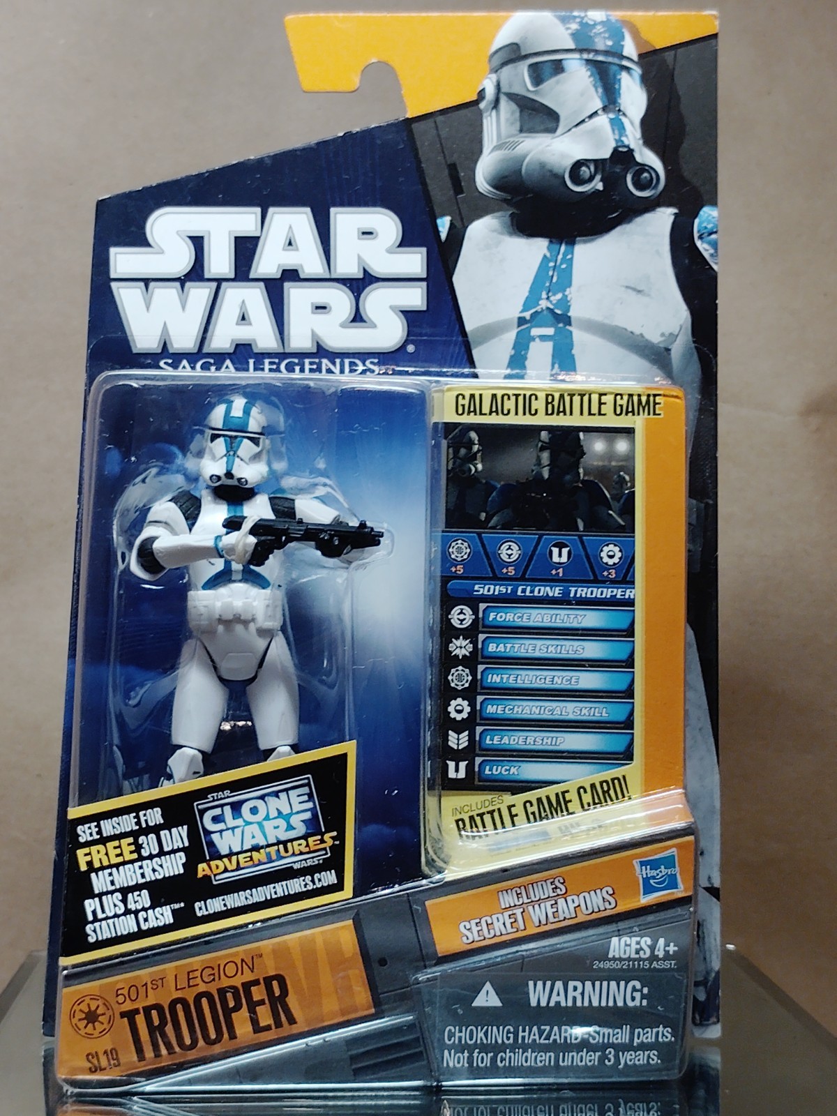 Star Wars Saga Legends 501st Legion Clone Trooper SL19 Figure 2009 
