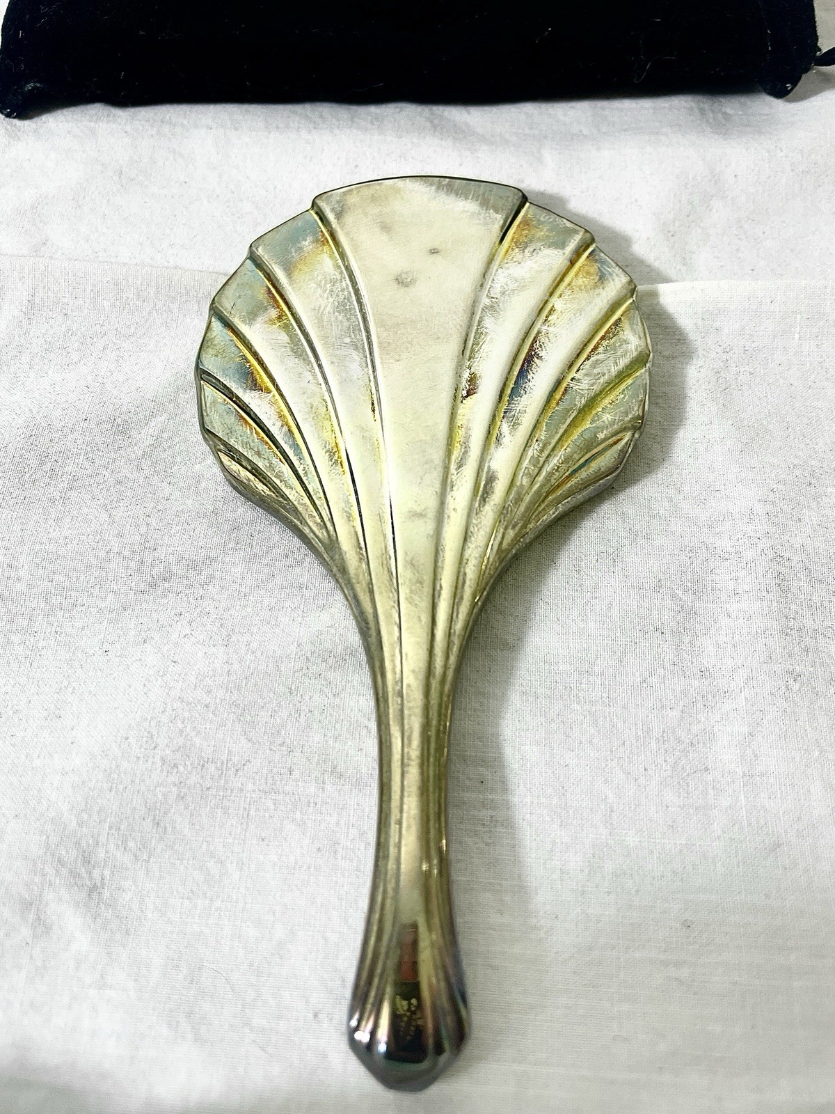 Vintage Silver Plate Scalloped Hand Mirror International Silver Company NIB