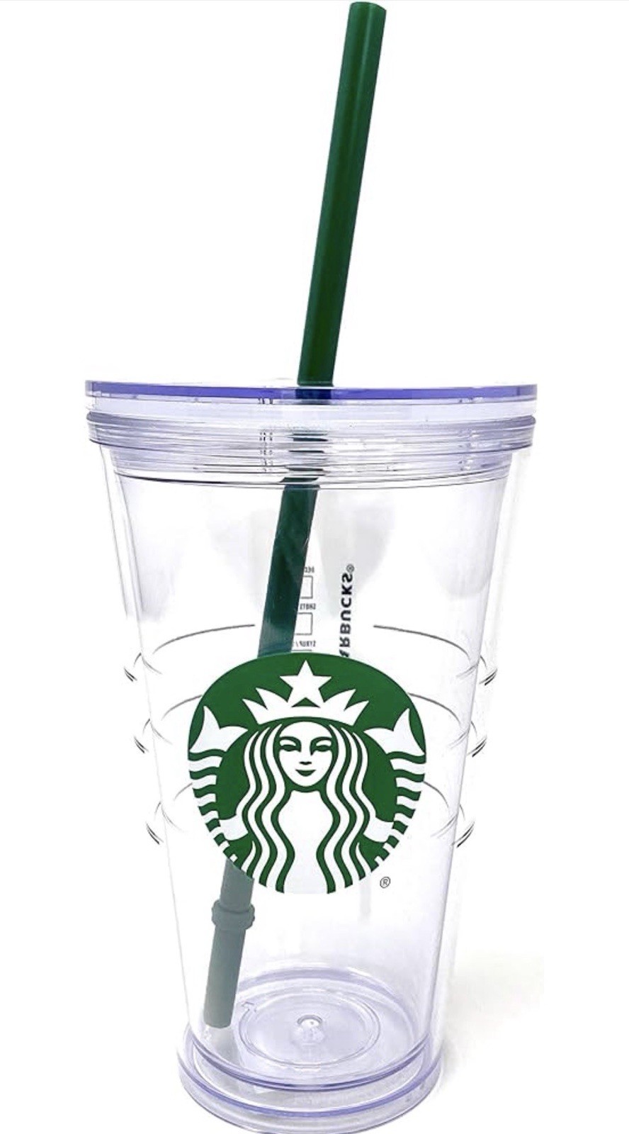 Starbucks Clear Grande Acrylic Cold Cup Double Walled Tumbler 16 oz NWT