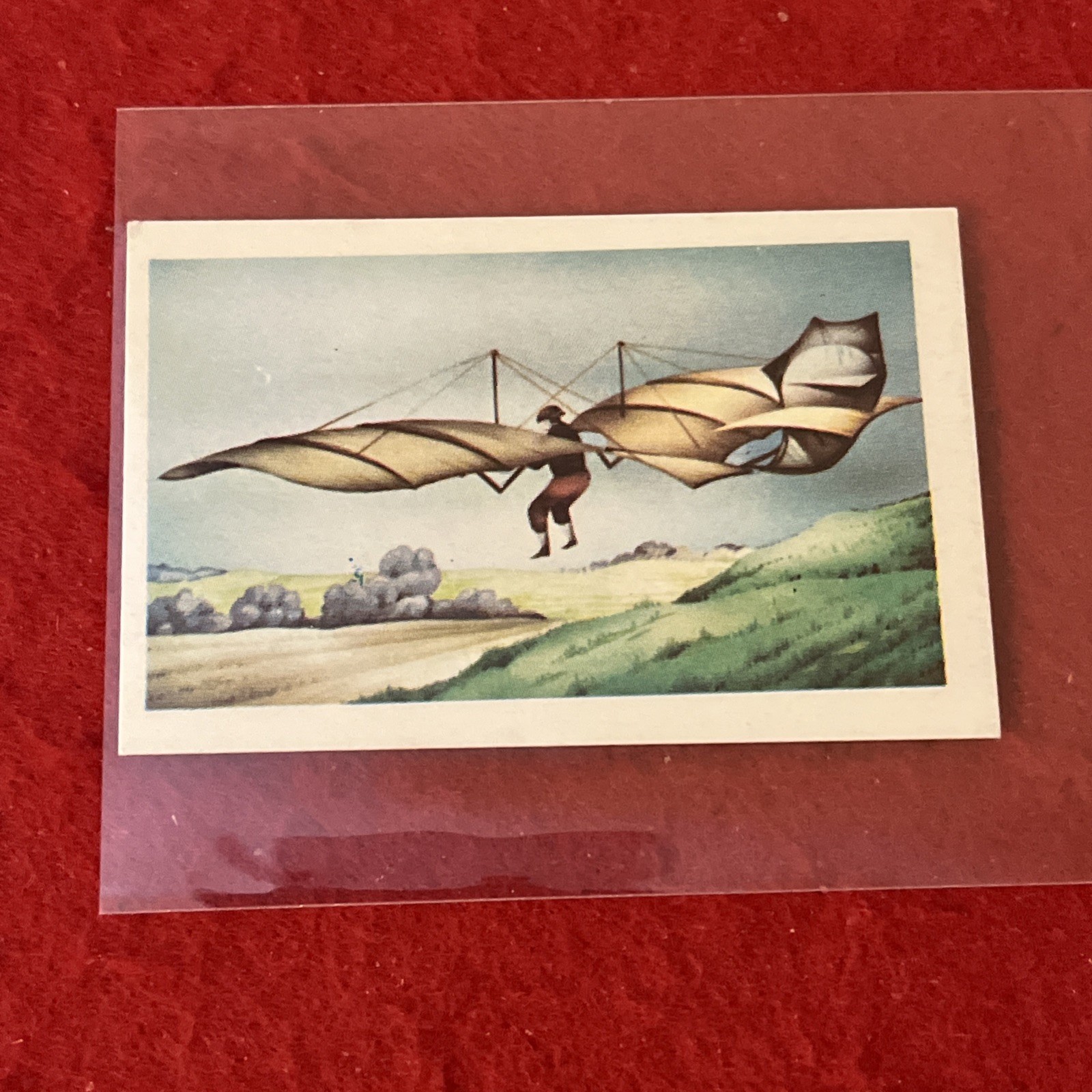 1970 Trucards “History Of Aircraft” OTTO LILIENTHAL GLIDER Card #1   NM