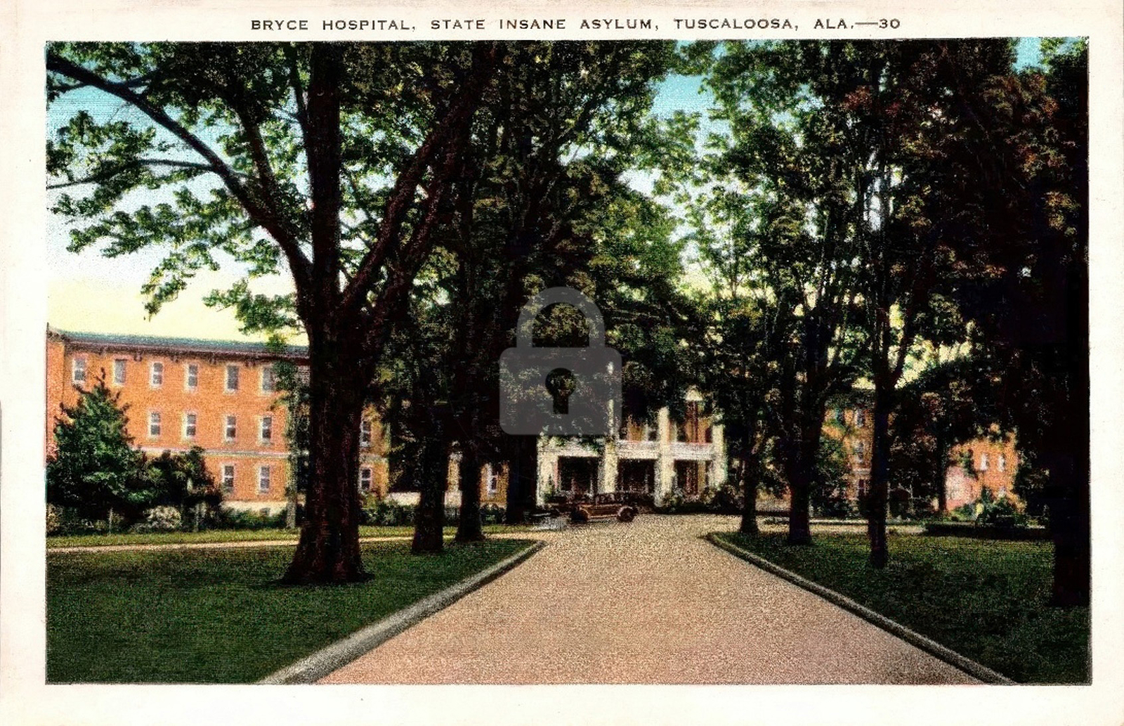 Bryce Hospital State Insane Asylum Tuscaloosa Alabama AL Color Postcard COPY