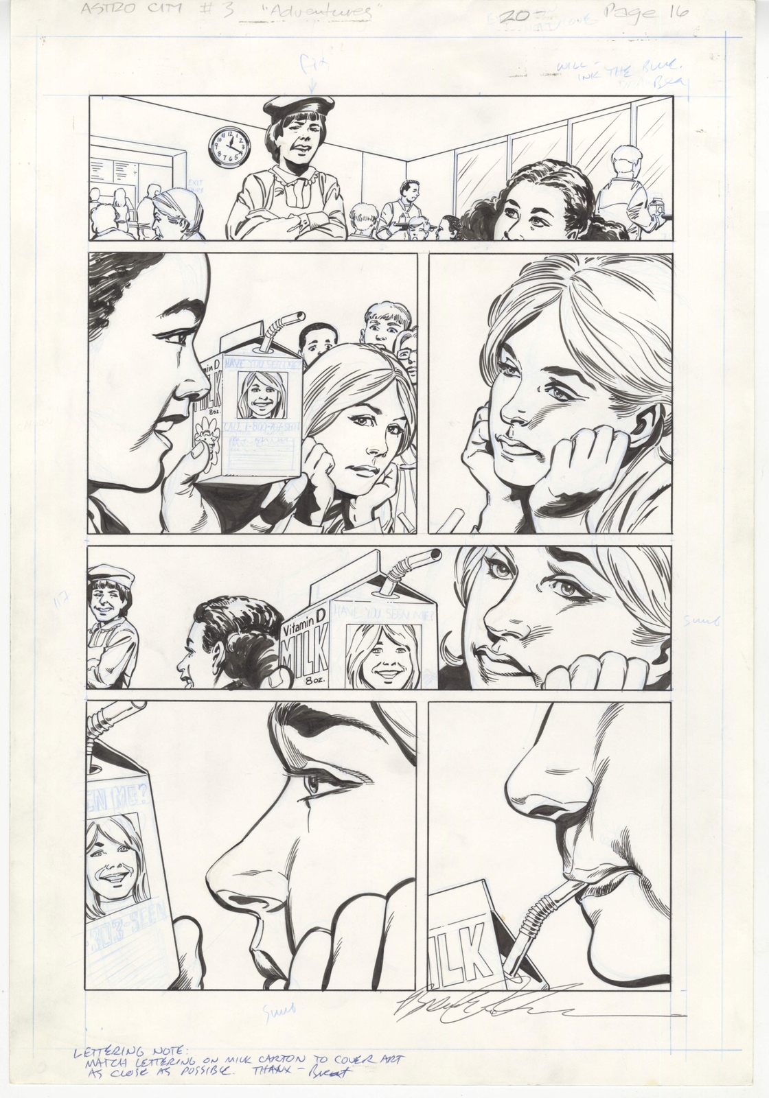 Kurt Busiek's Astro City #3 pg 16 Original Comic Art by Brent Anderson (Vol. 1 1