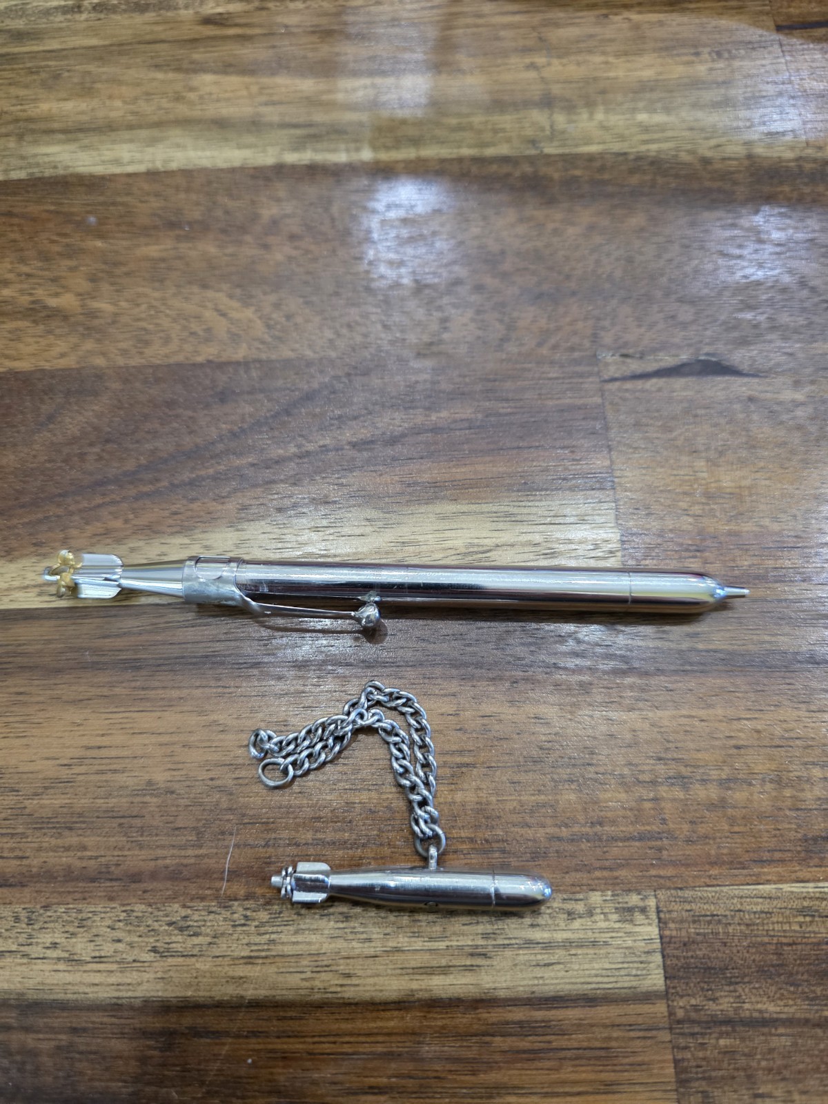 Vintage Hard To Find WW2 Navy Torpedo Mechanical Pencil And Charm