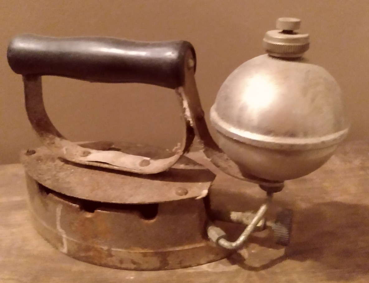 Vintage Gas Clothes Iron Lots of Age Patina