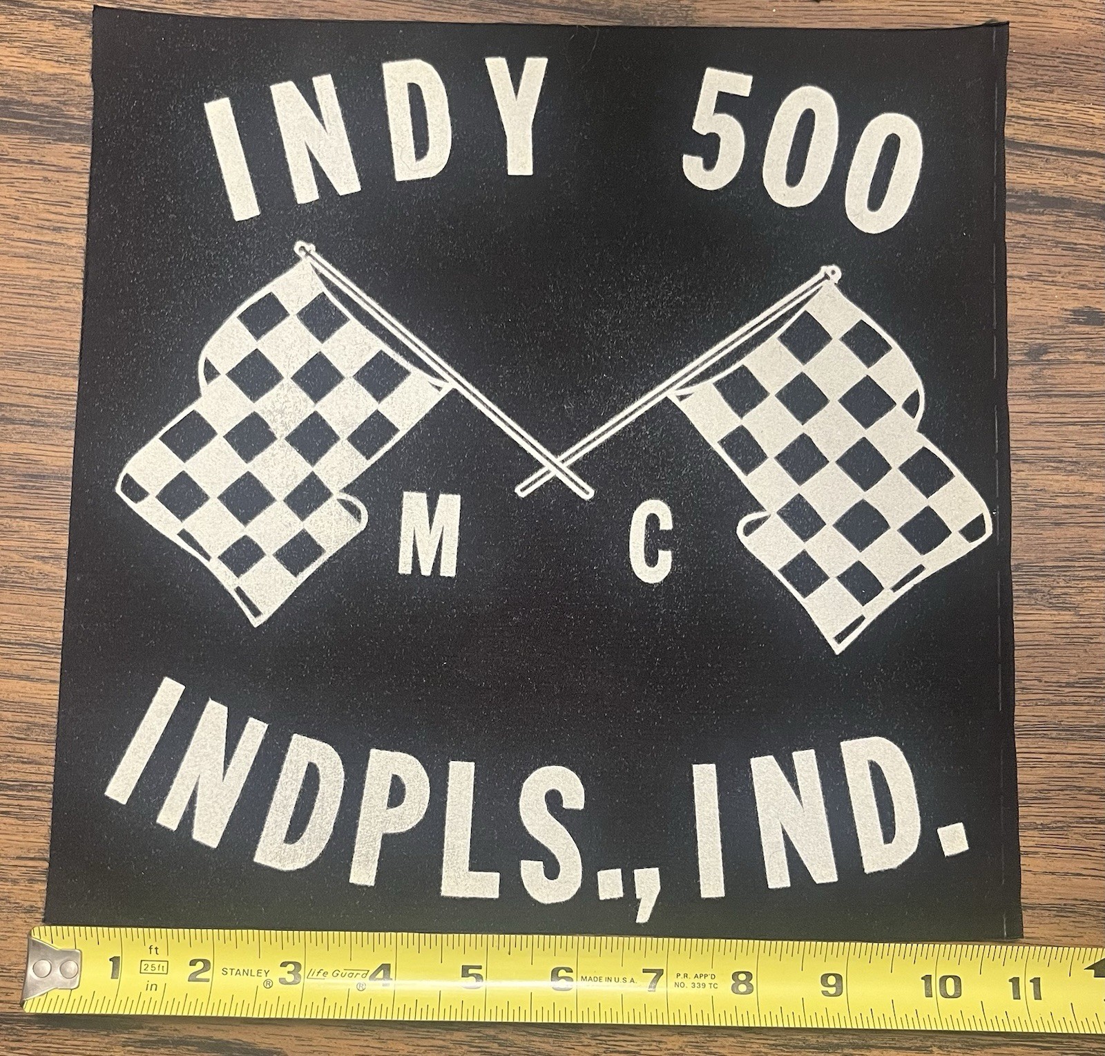 Vintage Large Back Patch Indianapolis Indy 500 Motorcycle Club Jacket Biker Gang