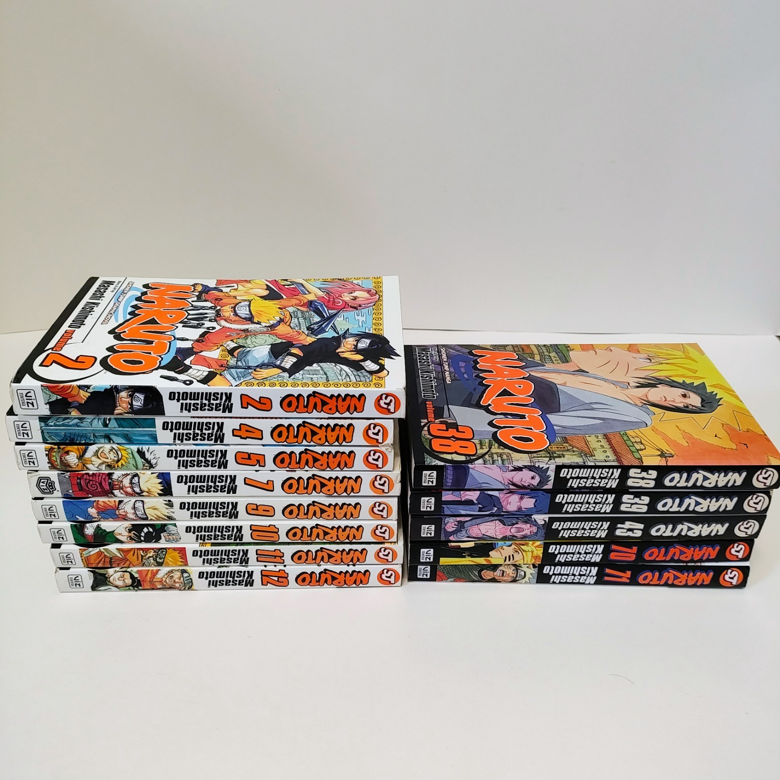 NARUTO Lot of 13: Naruto Paperback Books/Vol 2, 4-5, 7, 9-12, 38-39, 43, 70-71 
