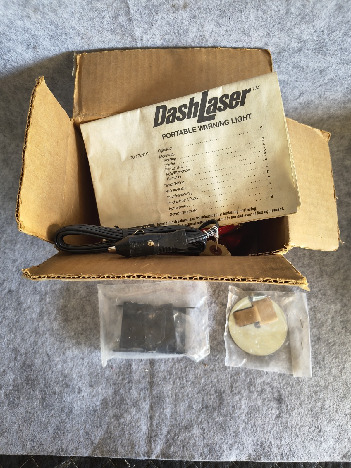 NOS Vintage DASHLASER CODE3 Portable Warning Light 660R