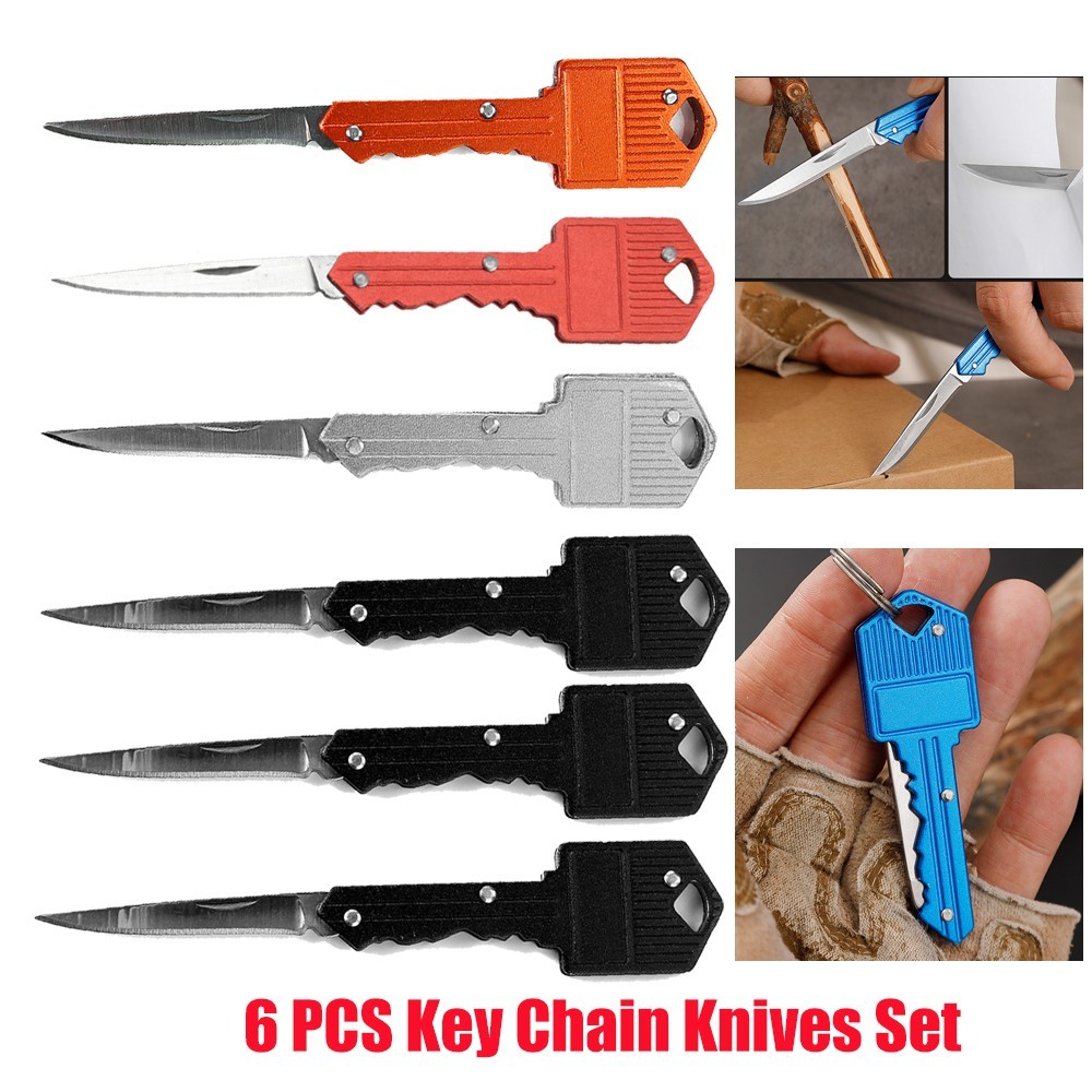 Mini Keychain Folding Knife - 6PCS 2.5