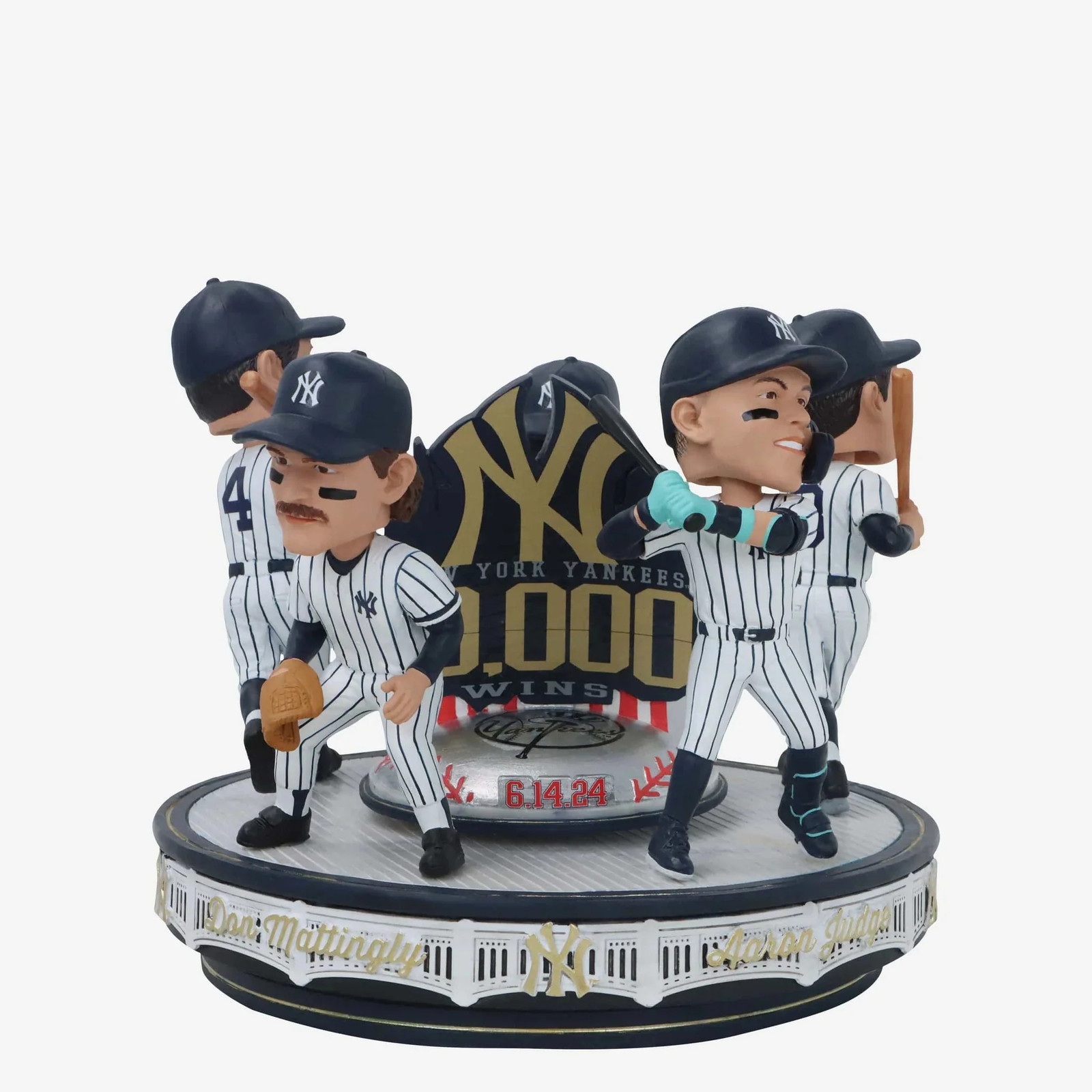 New York Yankees 10,000 Wins Spinner MIni Bobblehead Scene Bobblehead MLB
