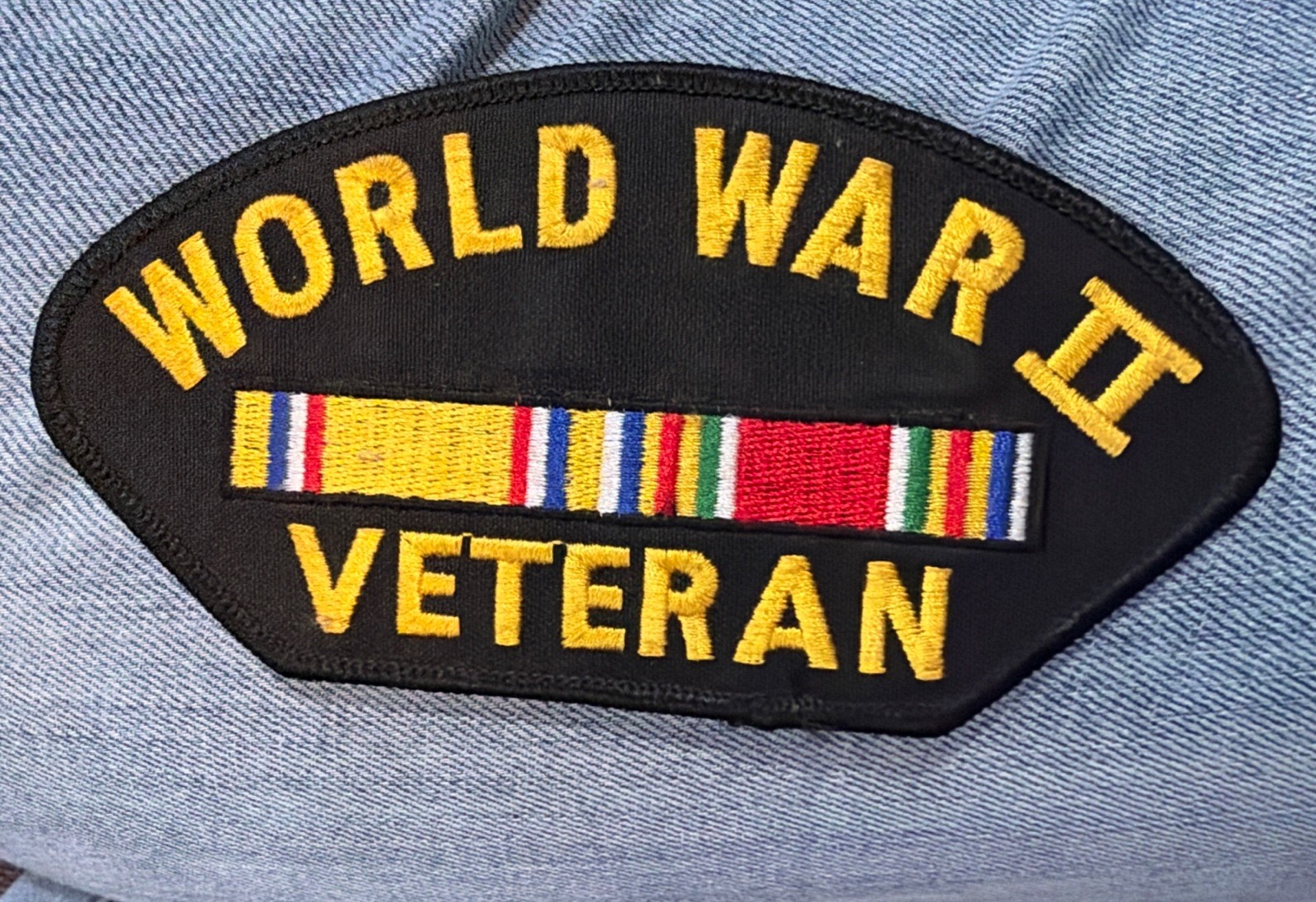 Vintage World War 2 Veteran Patch For Hat Military World War II WW2 WWII