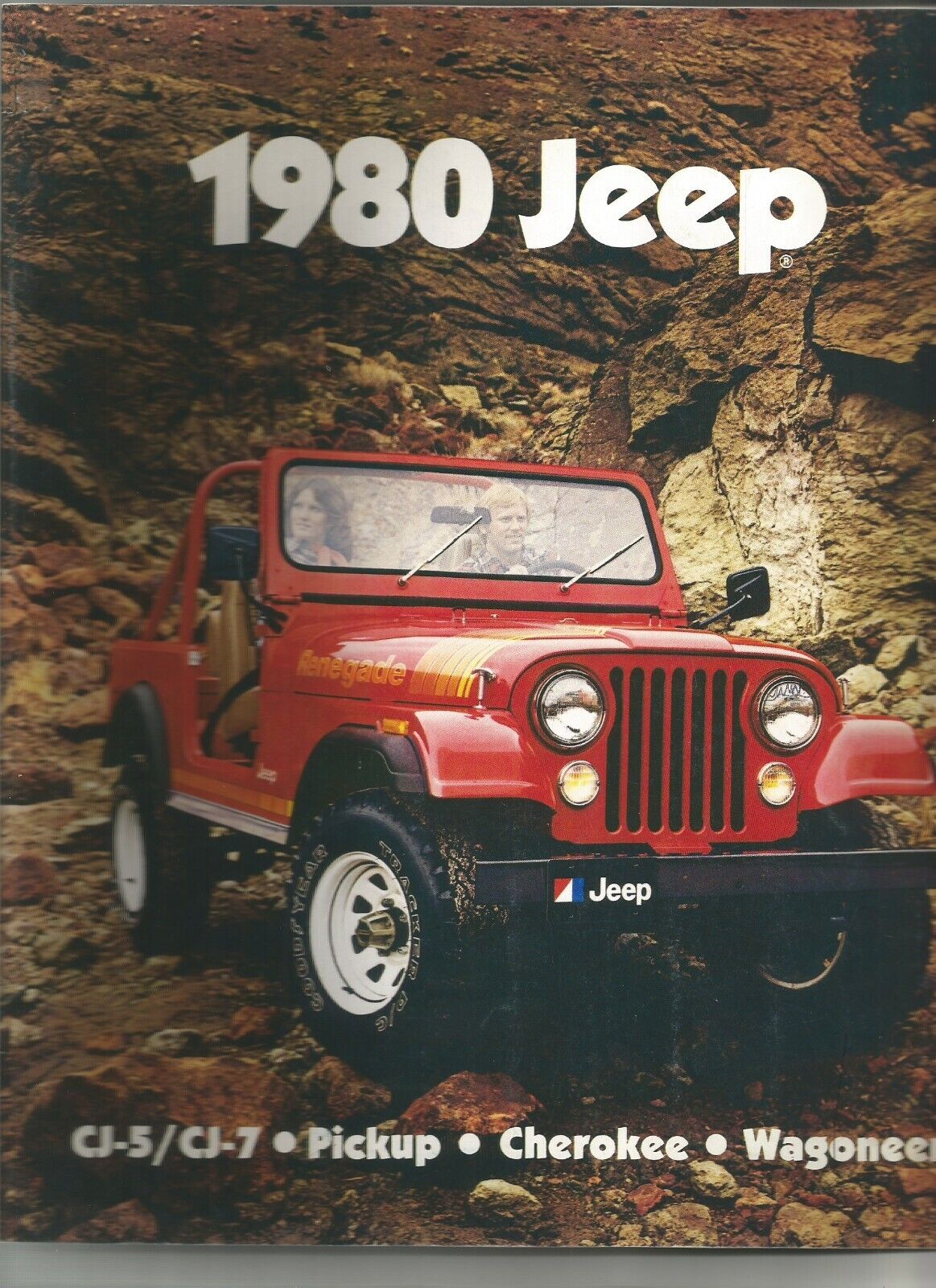Premium 1980 Jeep Sales Brochure with Wagoneer, Cherokee, CJ-5 7, Honcho Pickup