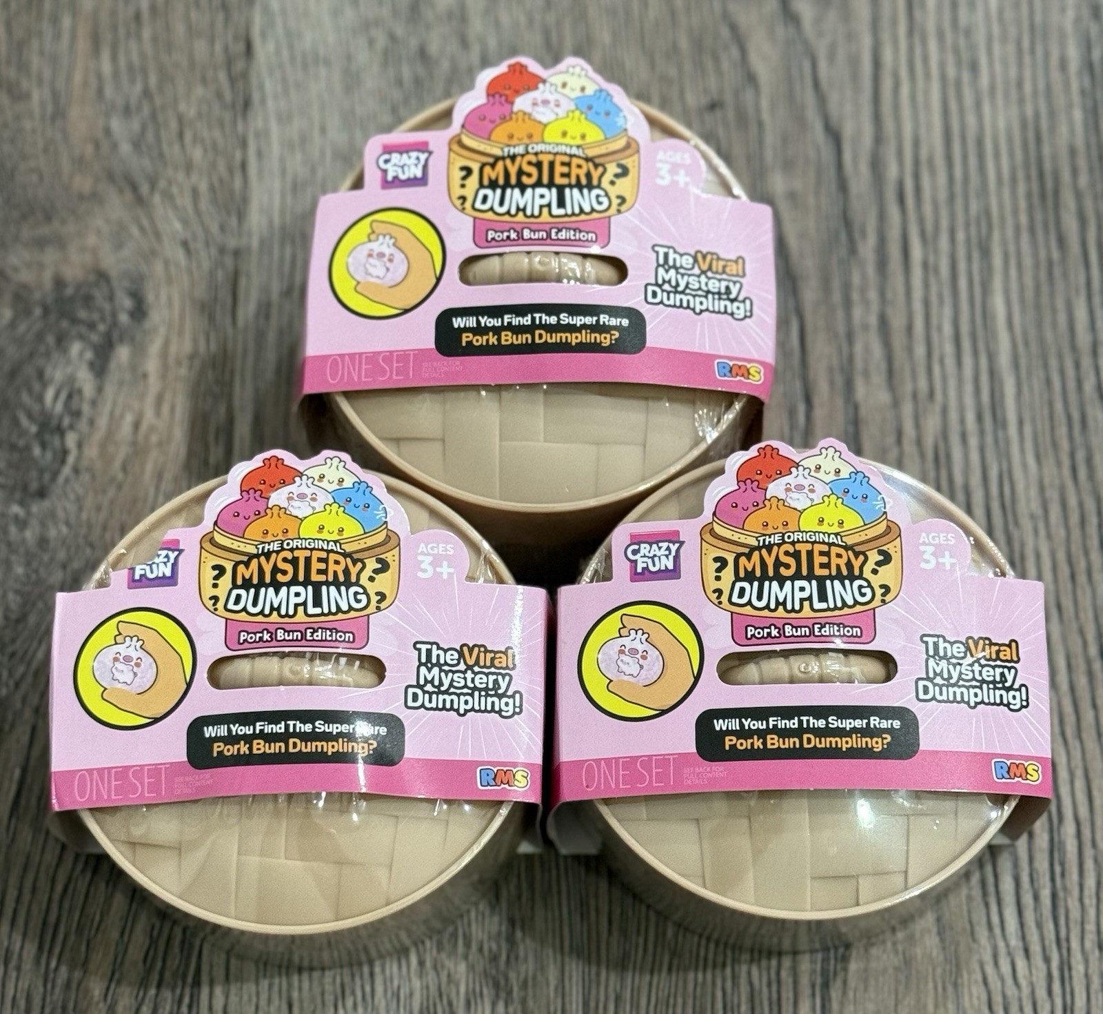 Five Below RMS Squishy Viral Mystery Dumpling Pork Bun Edition - Lot Of 3