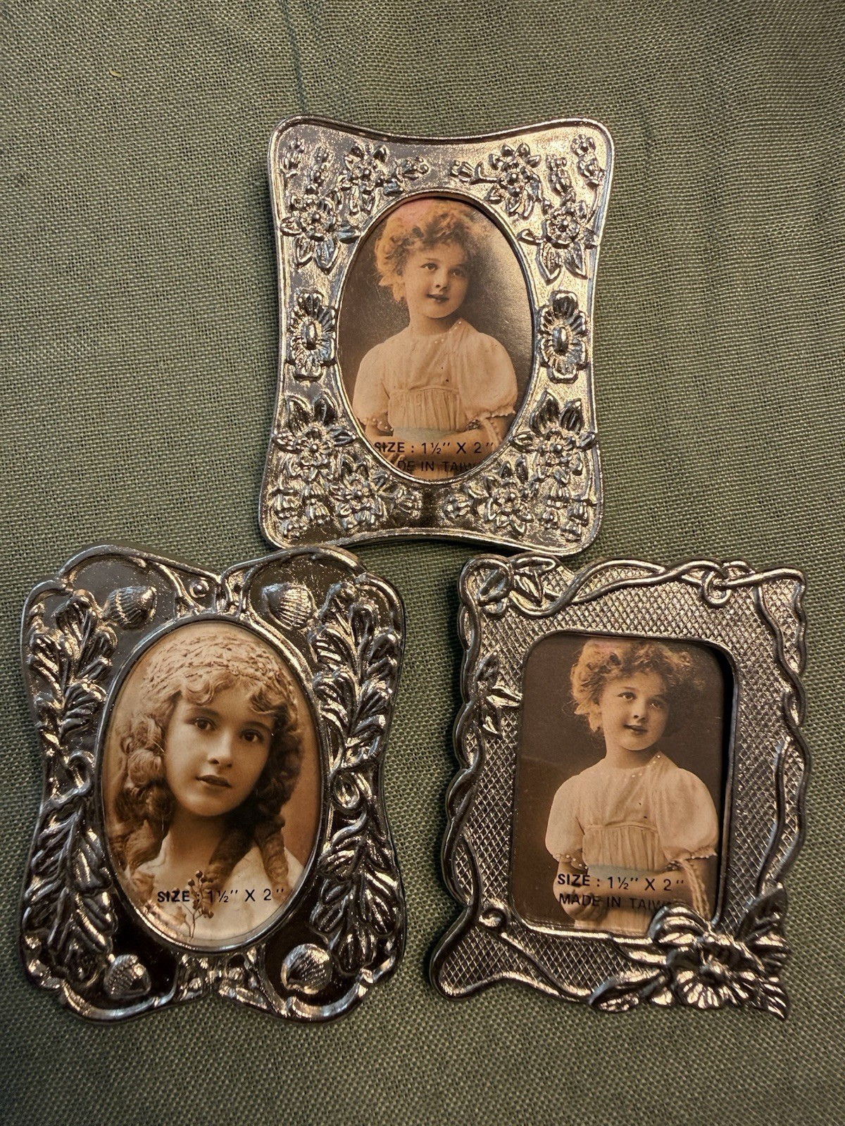 Vintage Floral Art Decor Style Small Photo  Frames Set Of 3