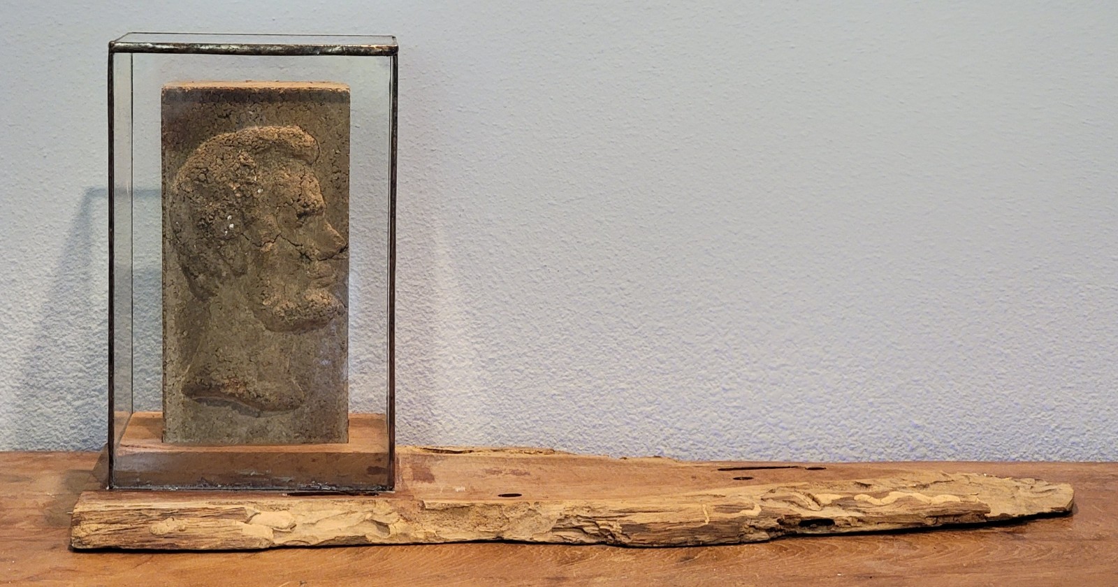 Antique c1905 LINCOLN BRICK Equality Illinois ❦ Right Facing Portrait w/Display