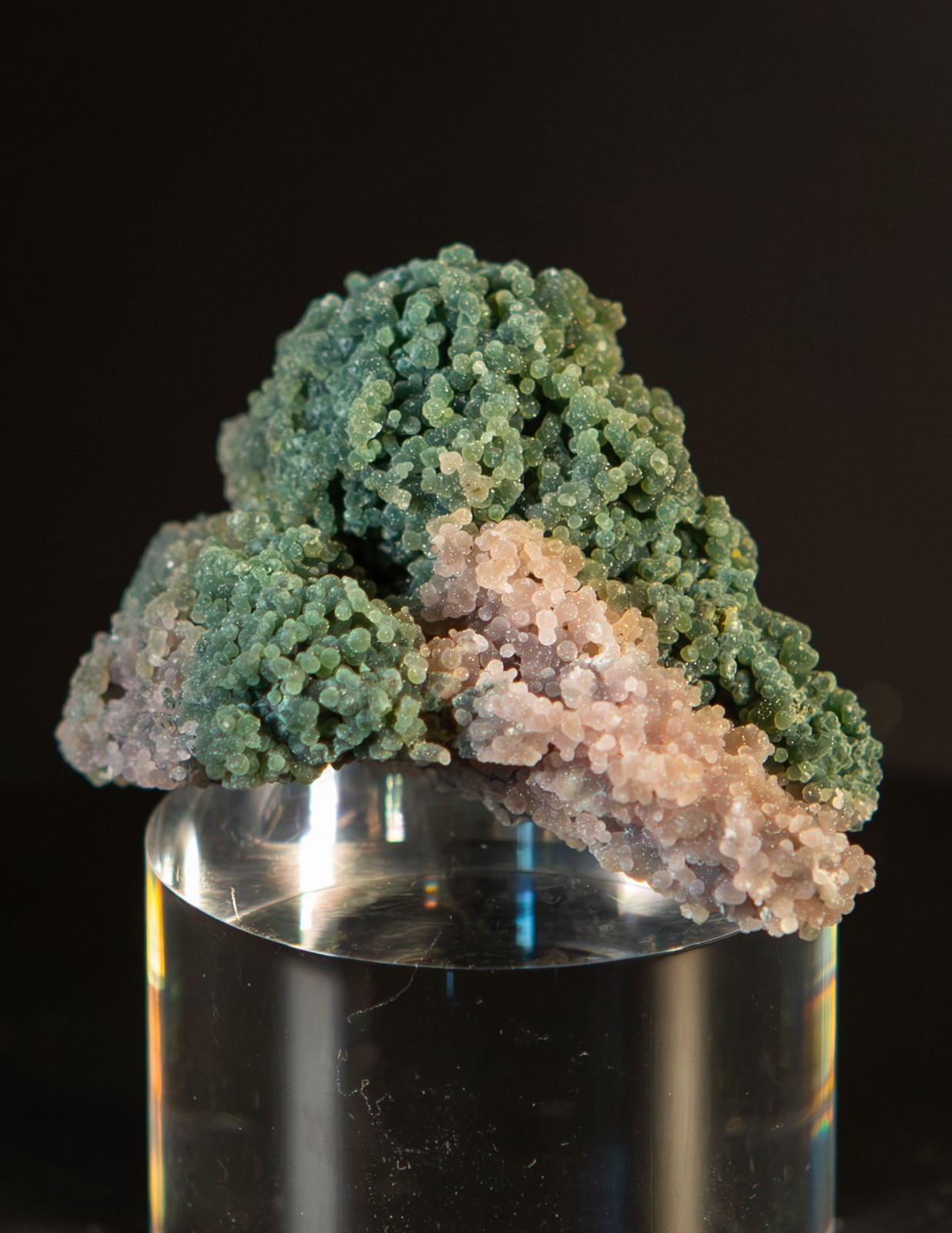 Rare Green Grape Agate Cluster Purple Botryoidal Chalcedony Mineral Specimen 66g