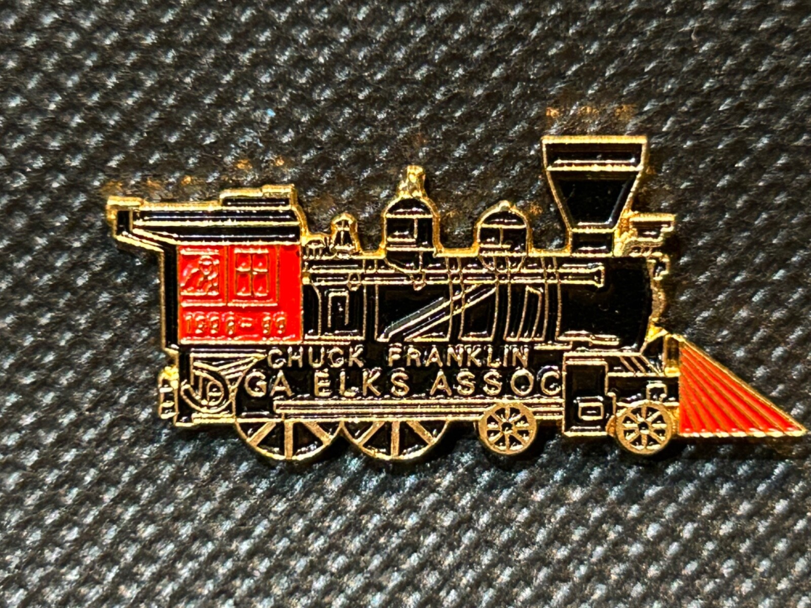 Vintage 1998-99 GA Chuck Franklin ELKS Lodge Lapel / Hat Pin Back Pin - T1