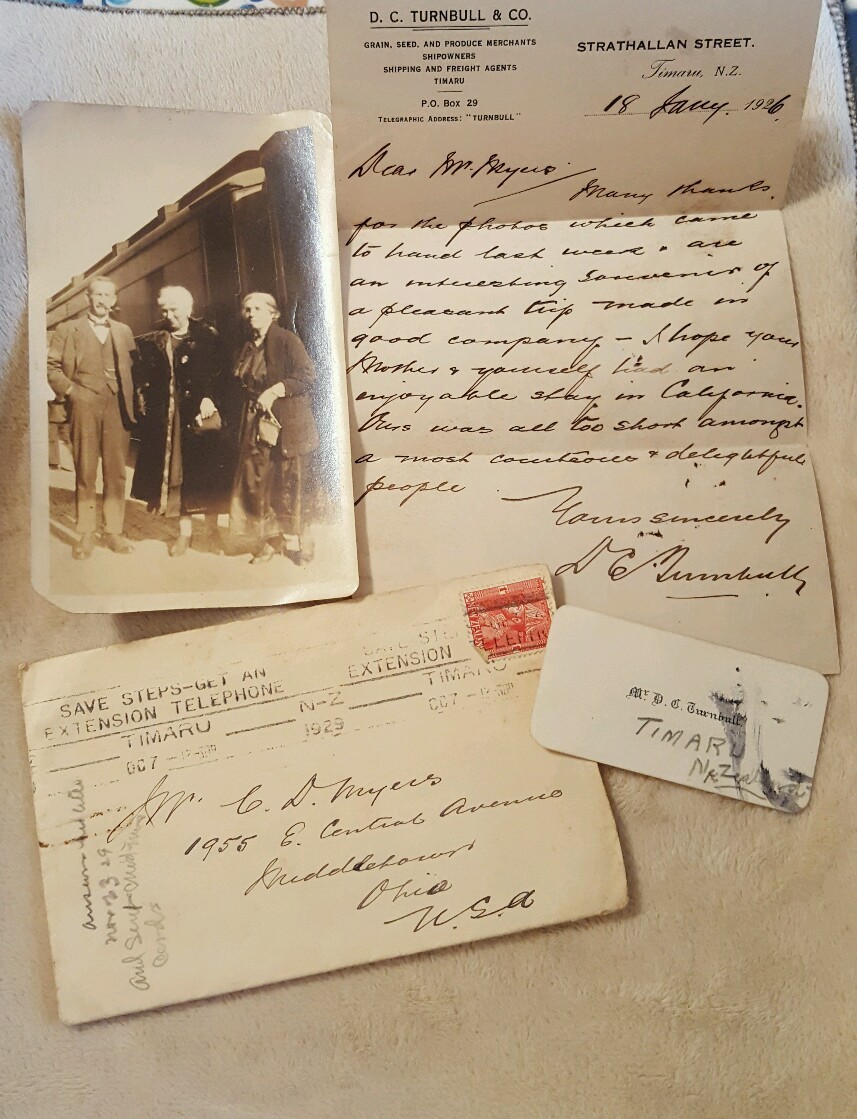 Vintage Antique Correspondence & Photo Timaru, New Zealand to Ohio 1926-1929