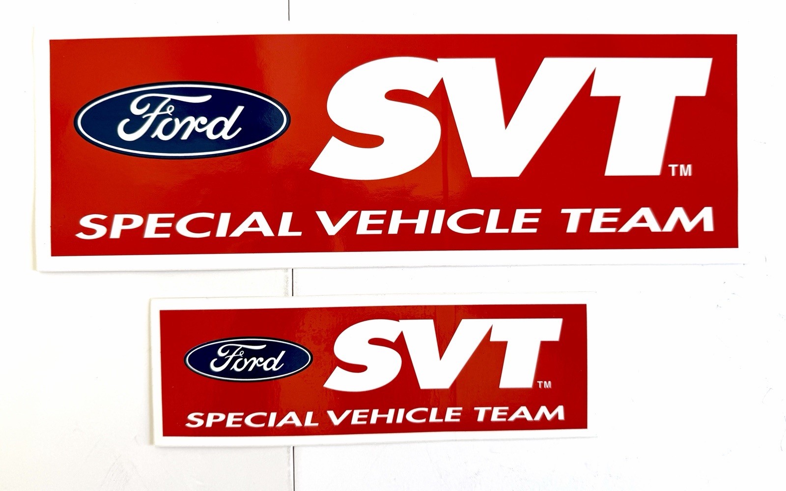 2 Ford SVT Racing Vinyl Decals - OEM - Original Print 13