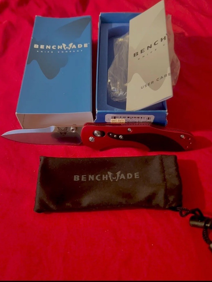 Benchmade 960 Red Aluminum Handle🔥