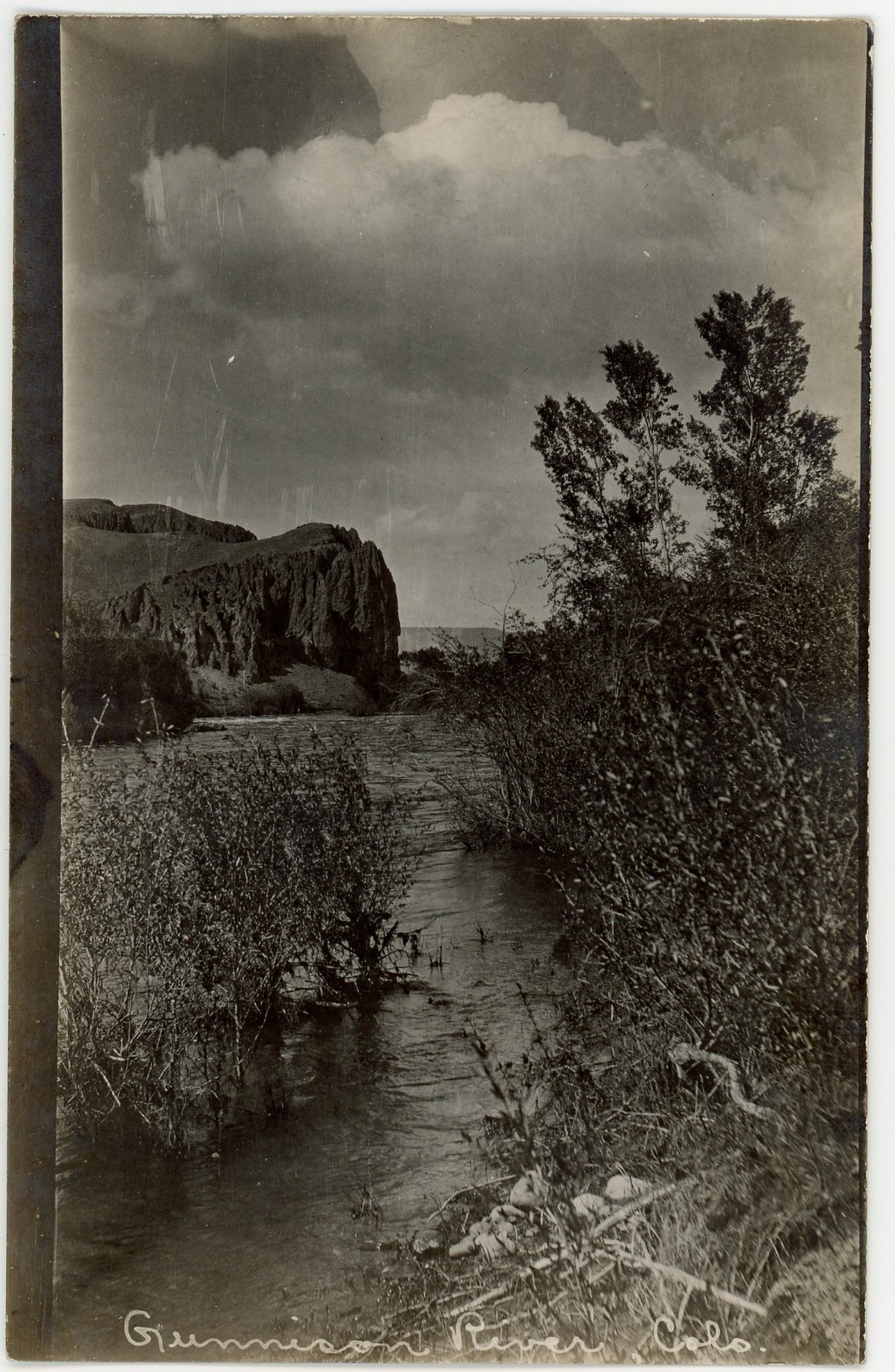 c1910s RPPC Gunnison River Colorado Scenic Landscape Real Photo Postcard