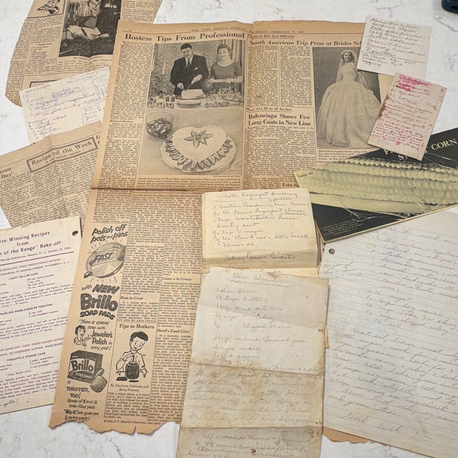 Vintage 1950s New Jersey Culinary Ephemera Lot 20+pc PSE&G Bake-Off Herald Trib