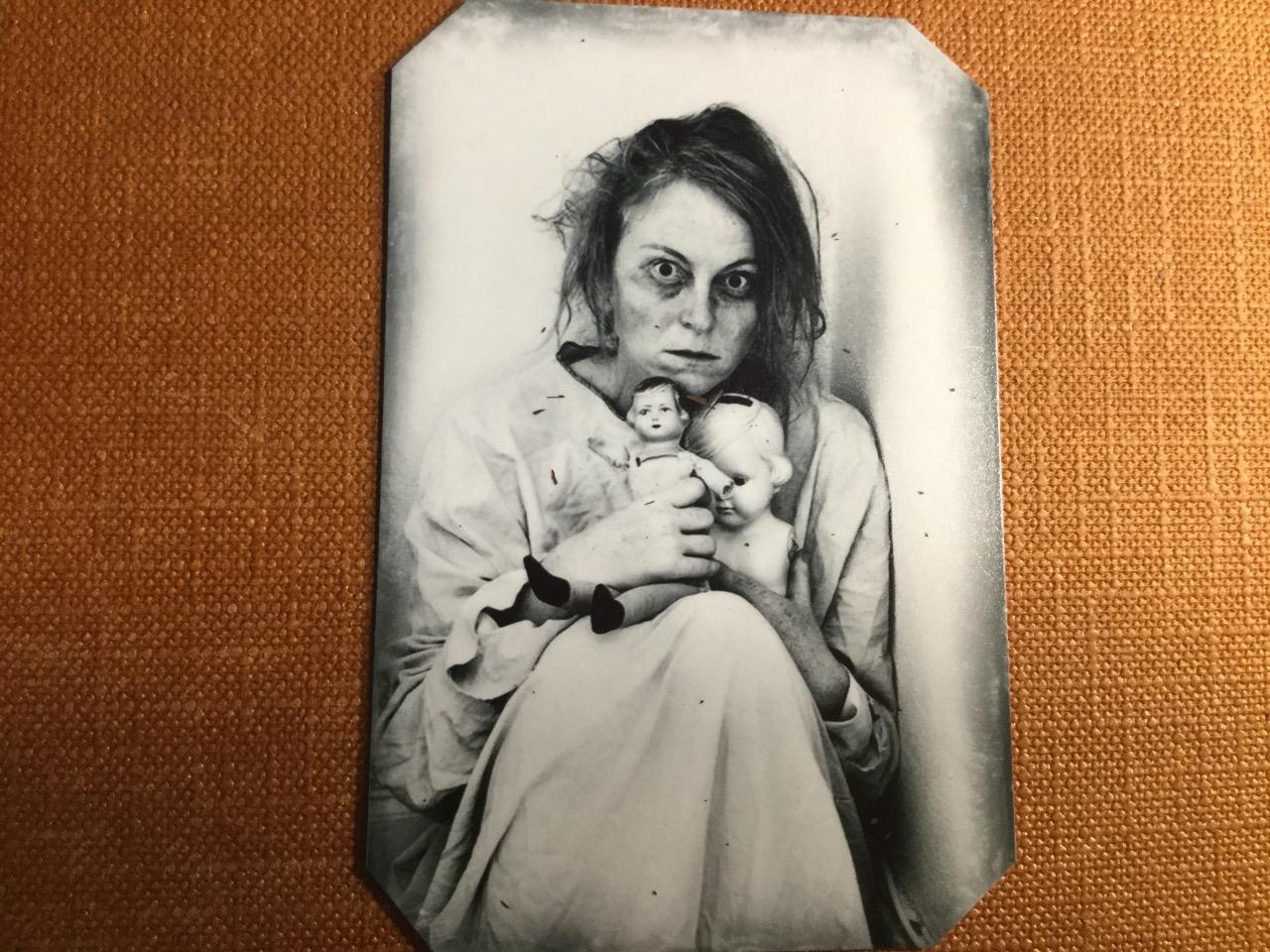 Unusual-Bizarre-Unique & Interesting-Asylum-Crazed-Mother RP tintype C1148RP