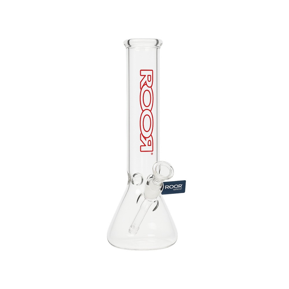 ROOR  Little Sista 3.2mm Red/White 14.5mm Beaker Bong Pipe Bubbler Rig LOOK