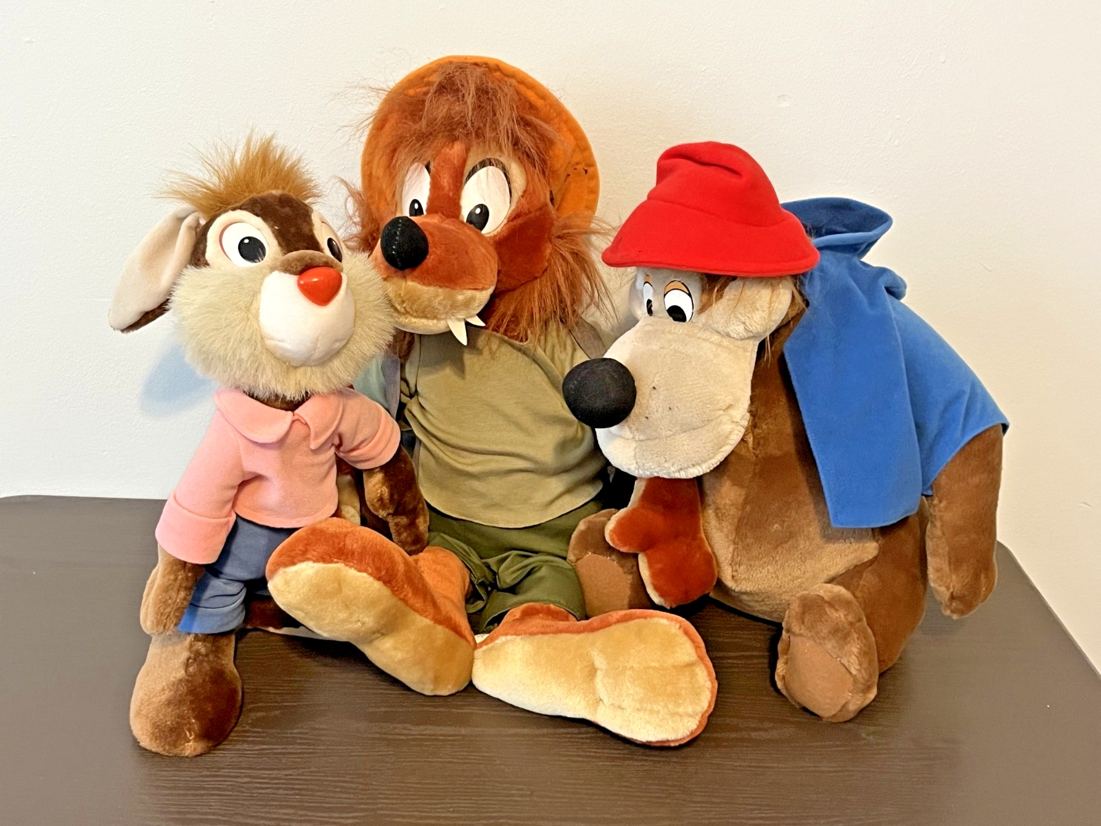Disney Splash Mountain Plush Brer Rabbit, Fox, Bear. Very Rare, gently used