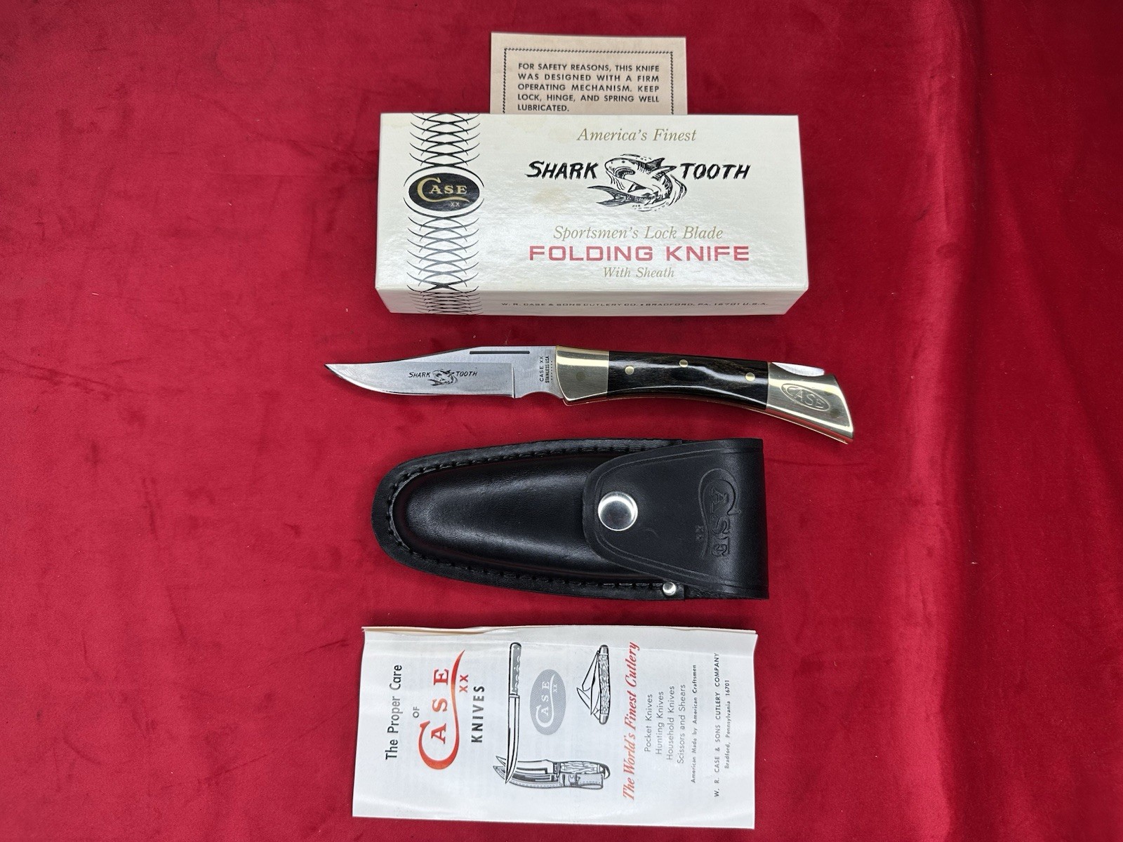 Vintage Case XX 2 Dot 1978 Shark Tooth Sportsmen’s Lock Back Knife P197 L SSP